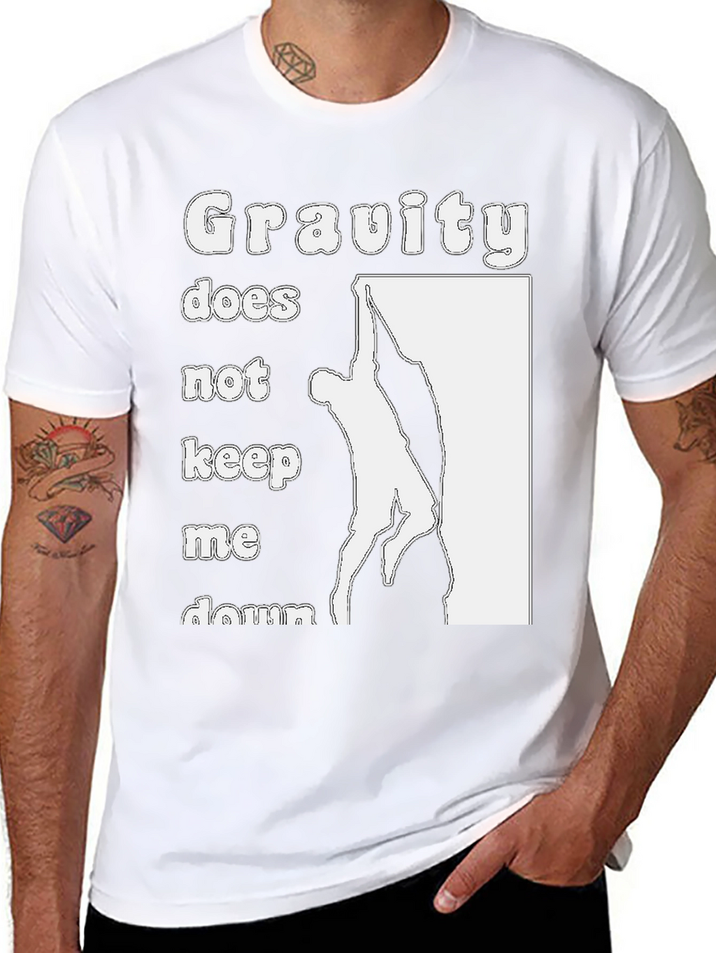 Gravity Doesnt Keep Me Down Black T-Shirt