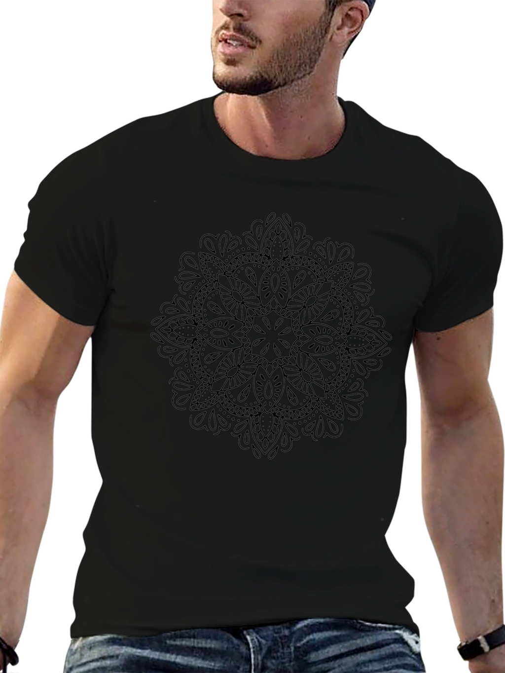 Black Mandala Graphic Tee