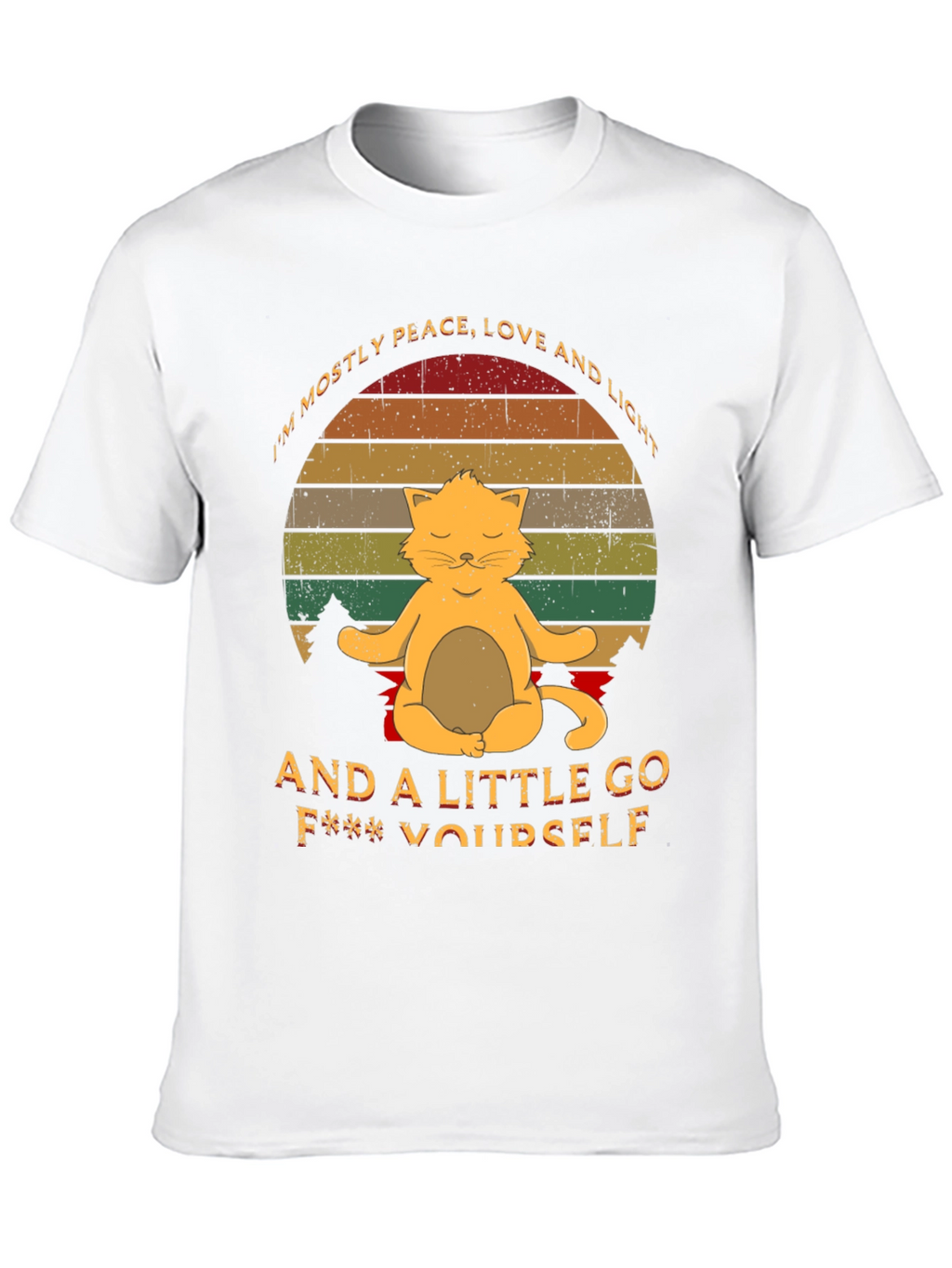 Peace Love & Light Cat Graphic Tee