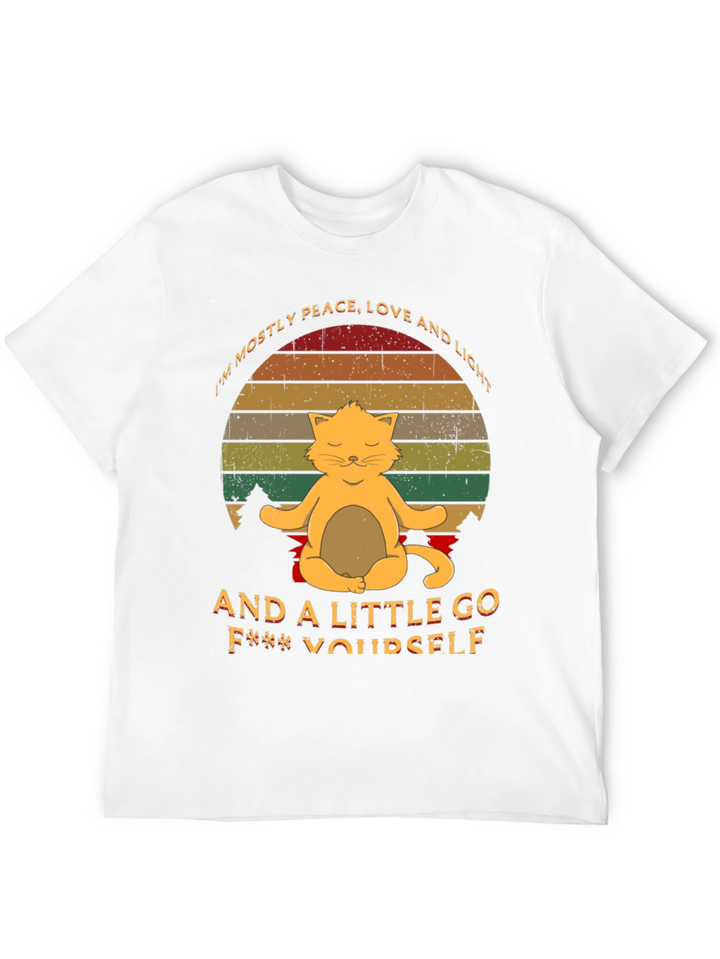 Peace Love & Light Cat Graphic Tee