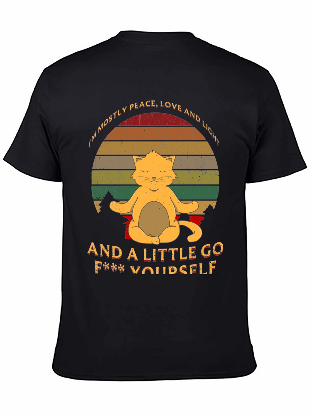 Peace Love & Light Cat Graphic Tee