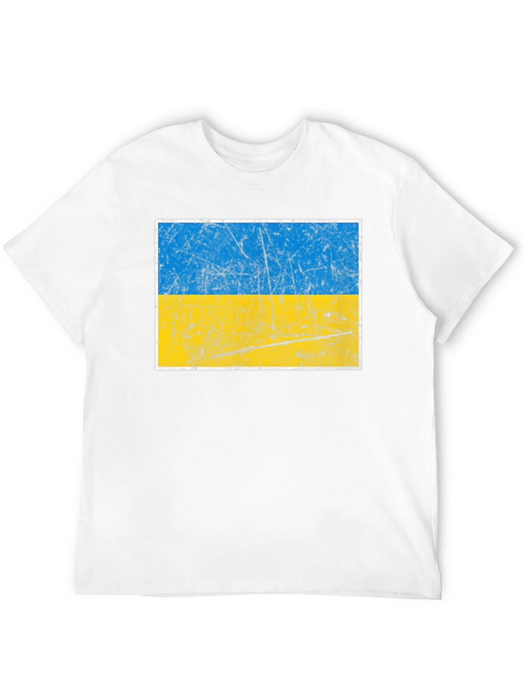 Ukraine Flag Graphic Tee - Distressed Style