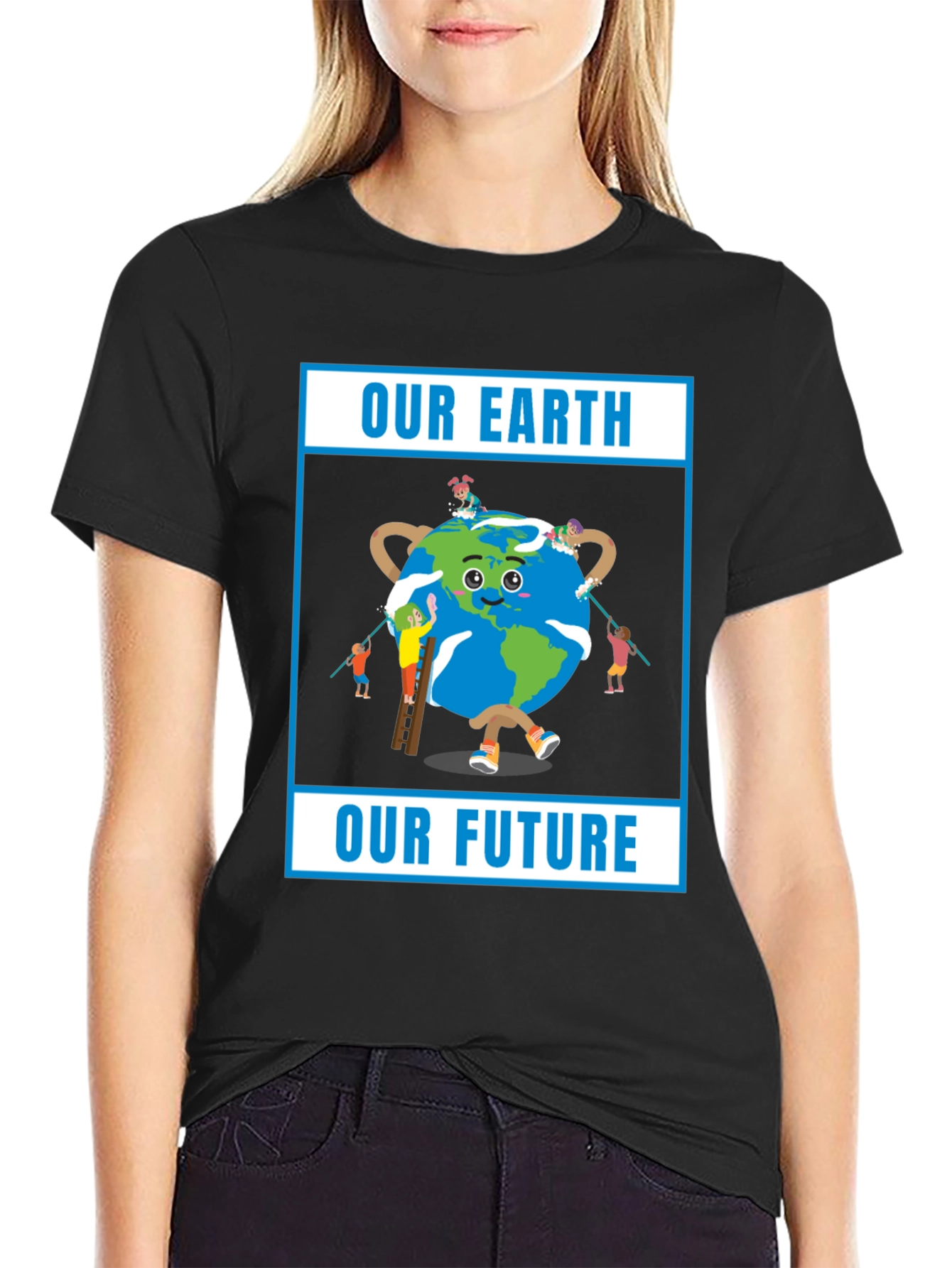 Our Earth Our Future Black T-Shirt