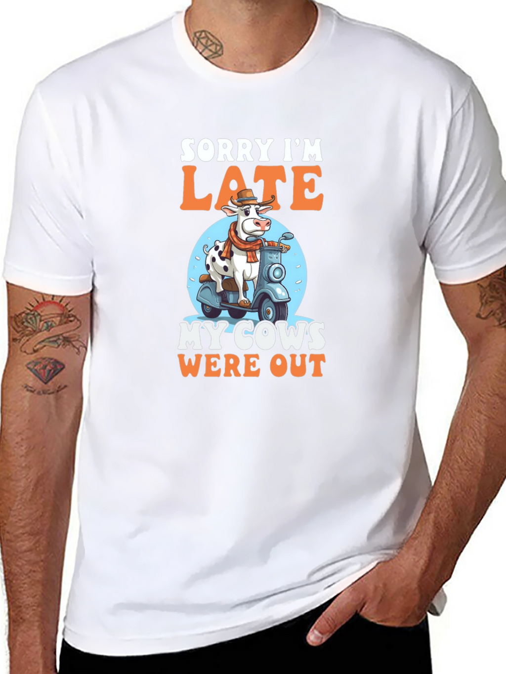 Sorry Im Late Cow T-Shirt