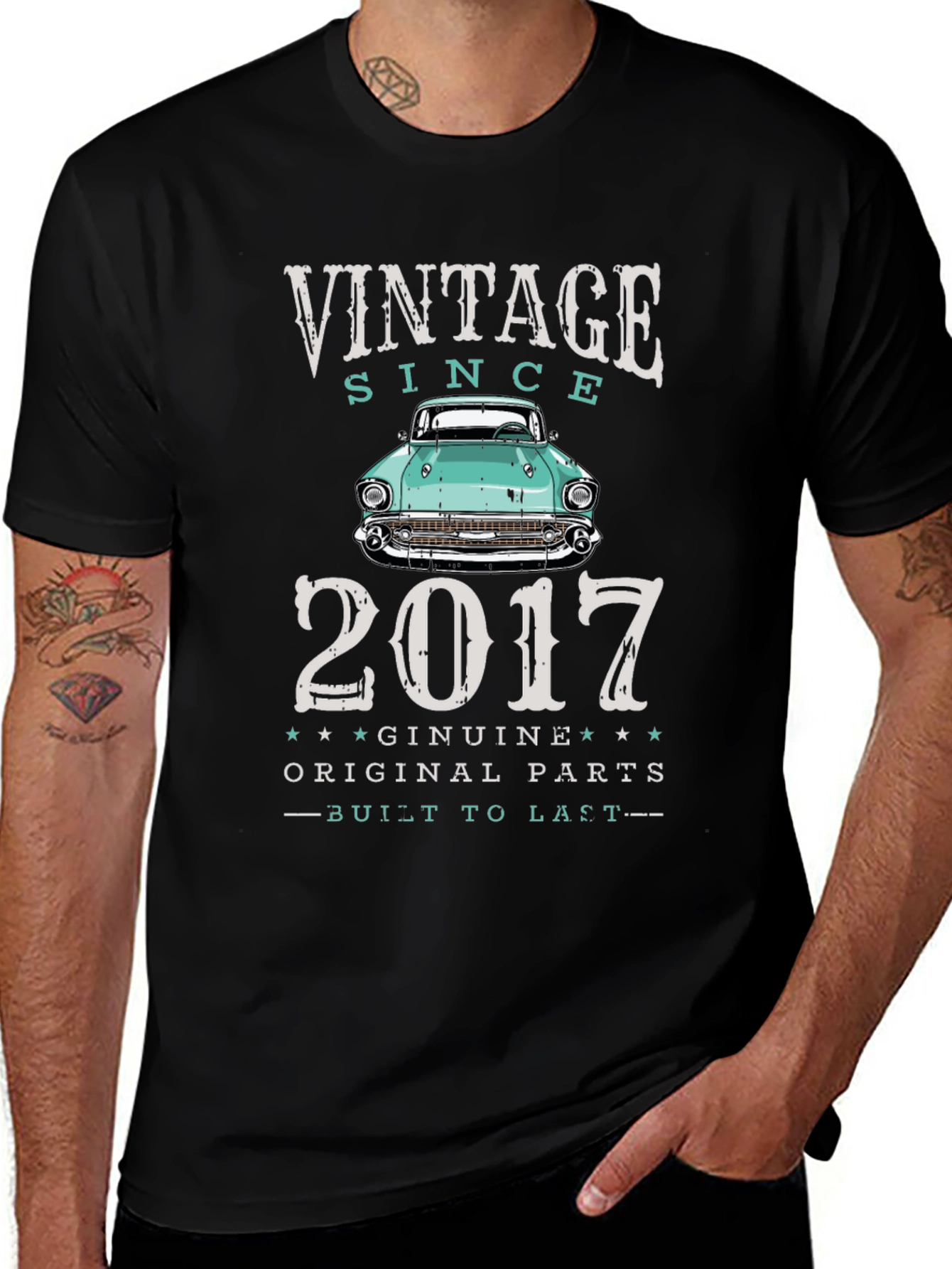 Vintage Since 2017 Car T-Shirt