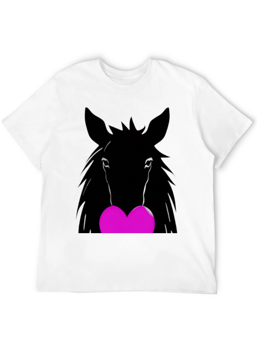 Horse Heart Graphic Black T-Shirt