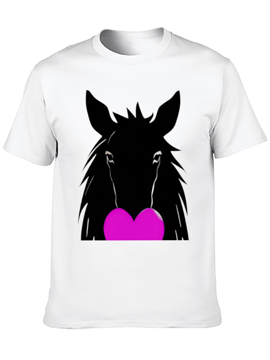 Horse Heart Graphic Black T-Shirt