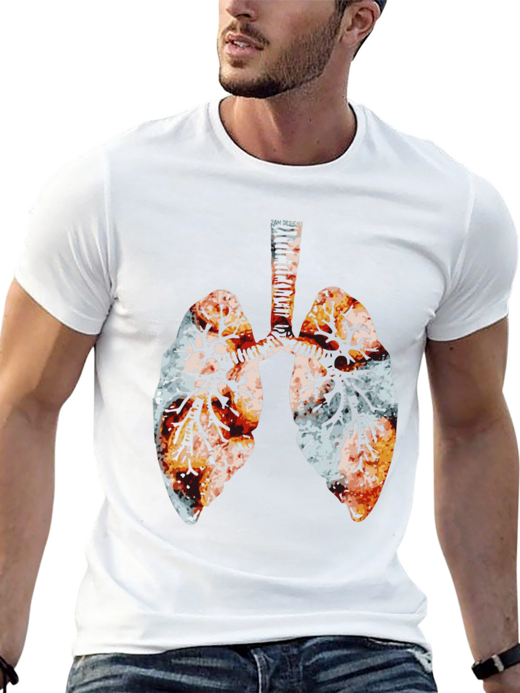 Lung Anatomy Graphic T-Shirt