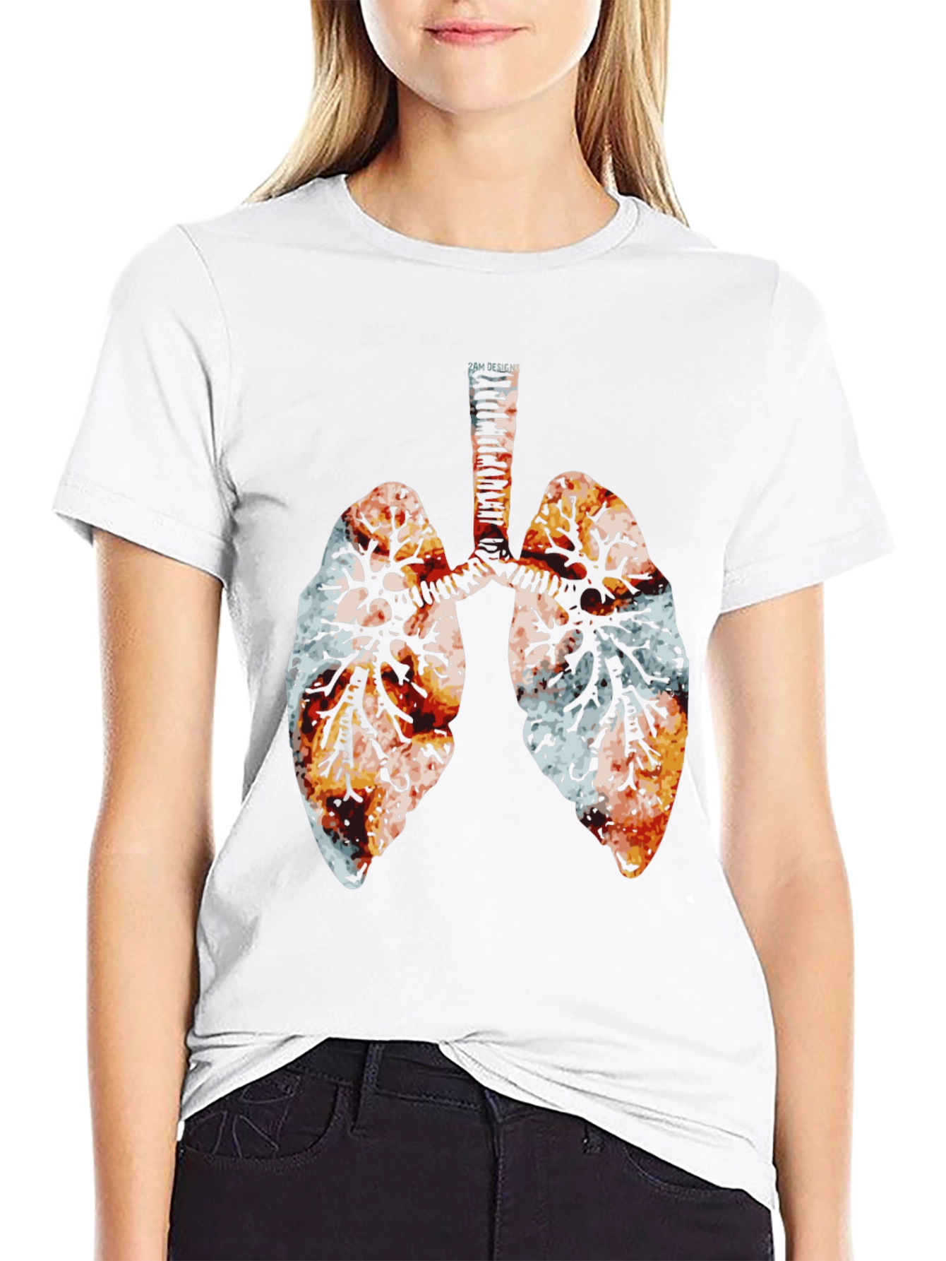 Lung Anatomy Graphic T-Shirt