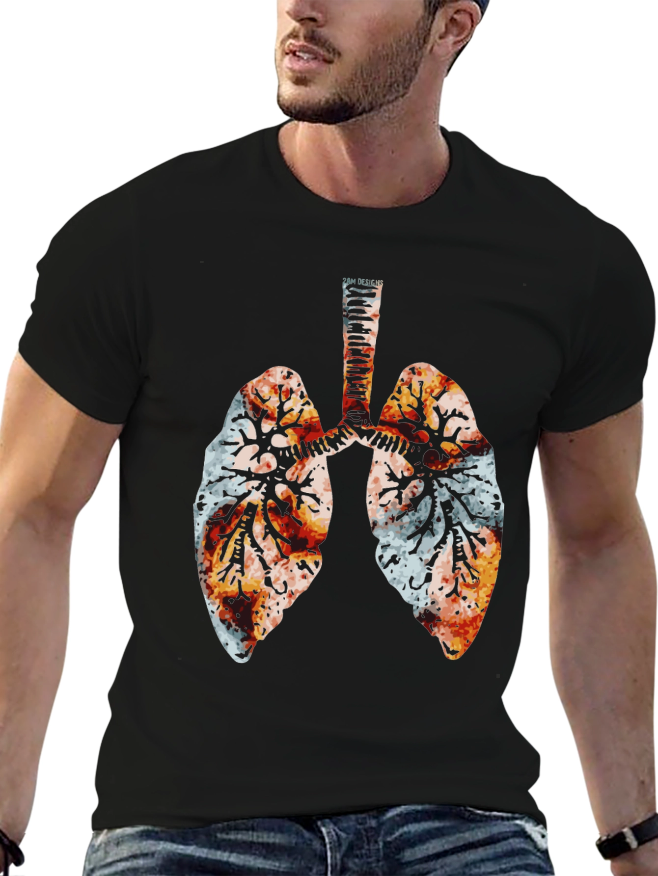 Lung Anatomy Graphic T-Shirt