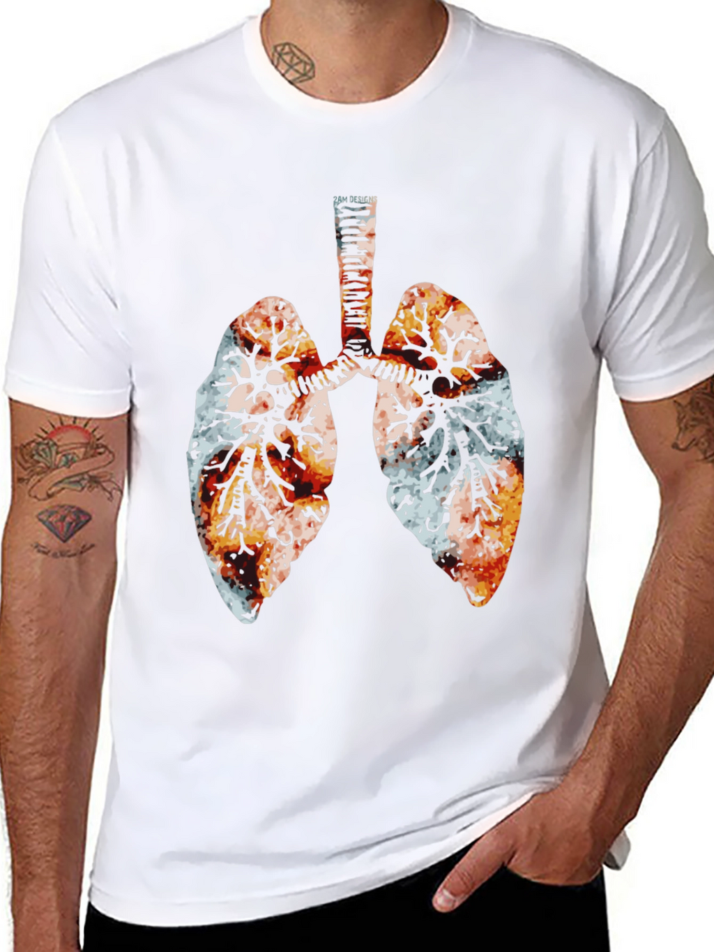Lung Anatomy Graphic T-Shirt