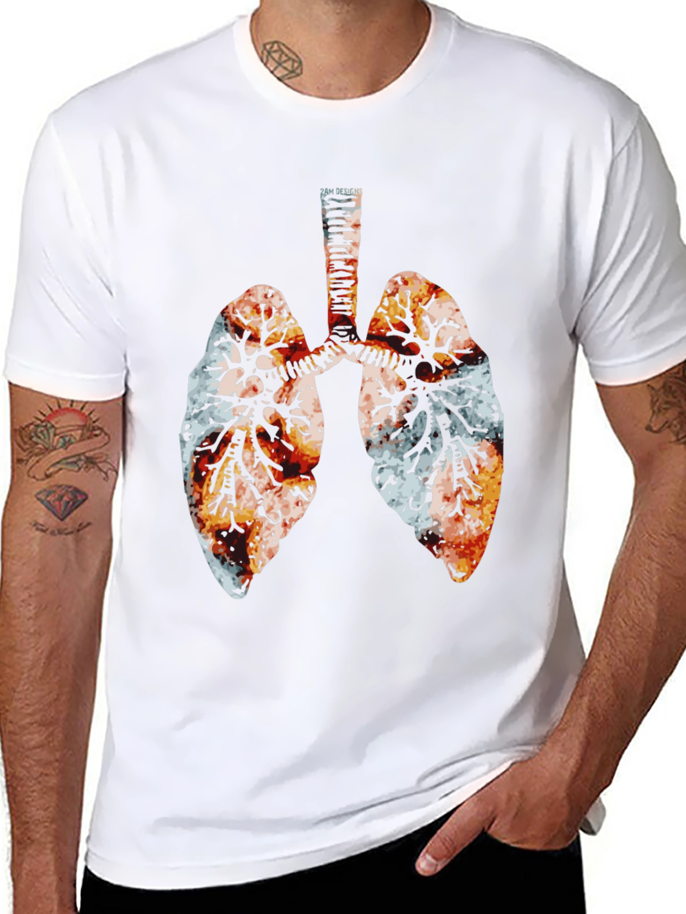 Lung Anatomy Graphic T-Shirt