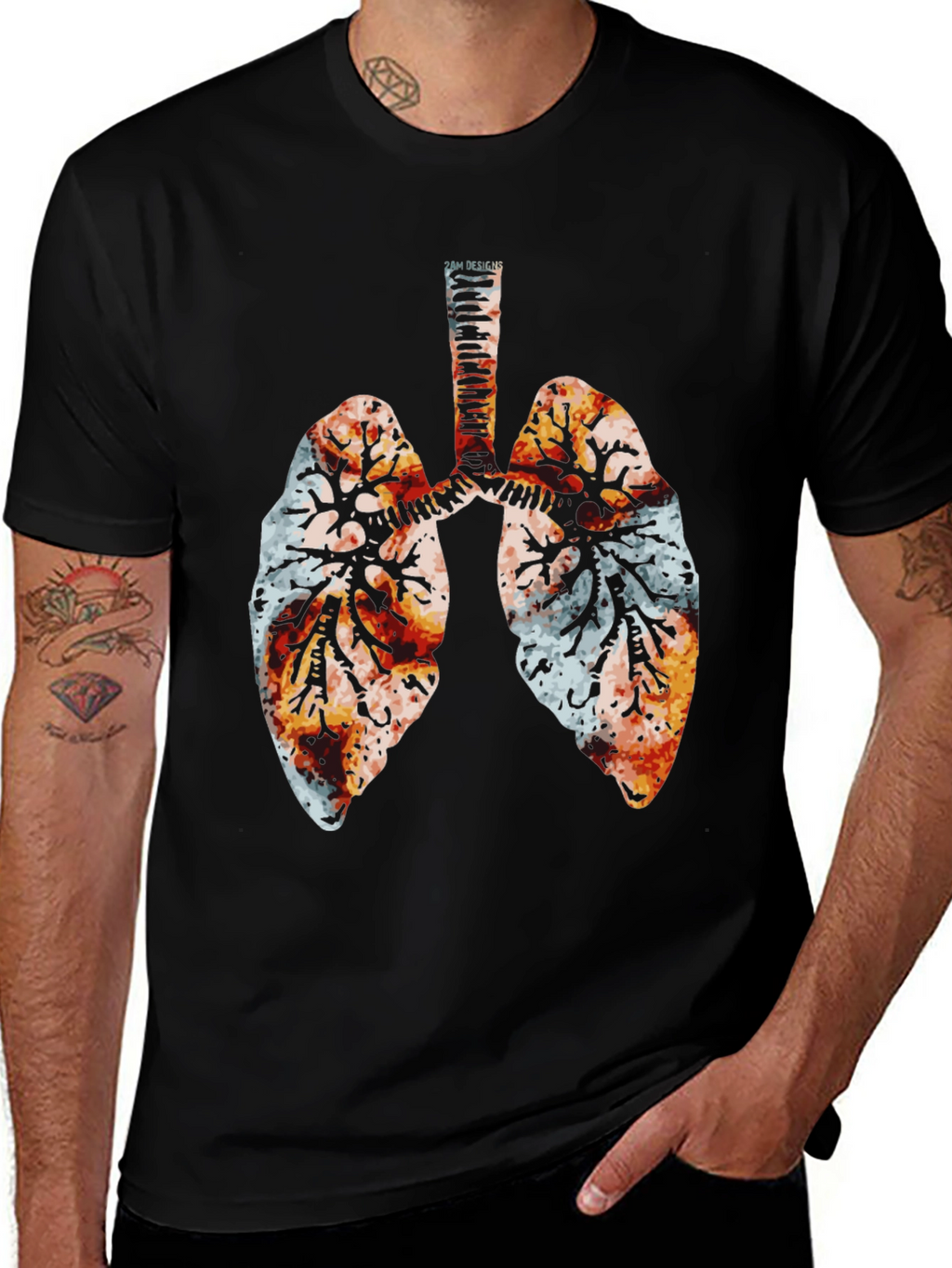 Lung Anatomy Graphic T-Shirt