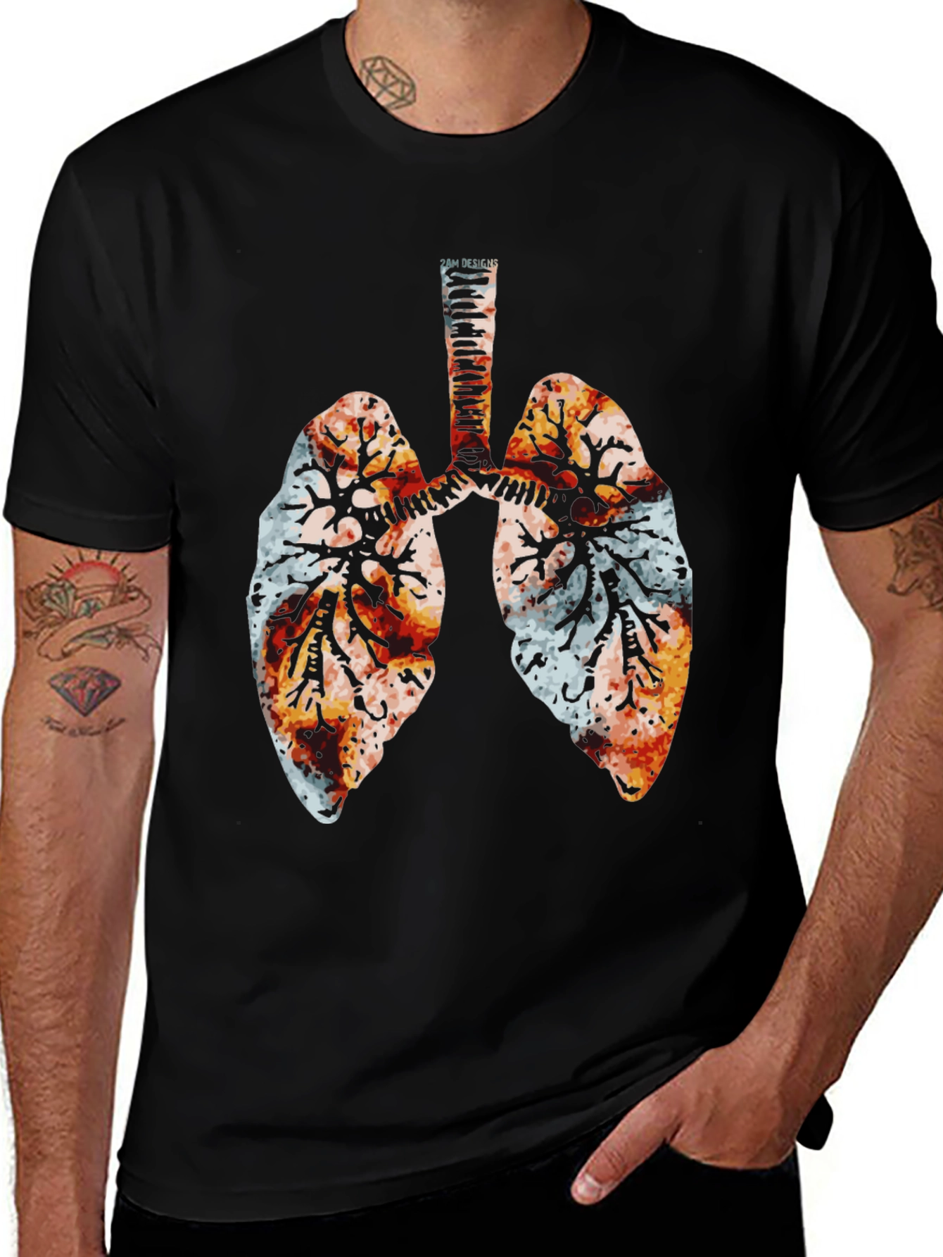 Lung Anatomy Graphic T-Shirt