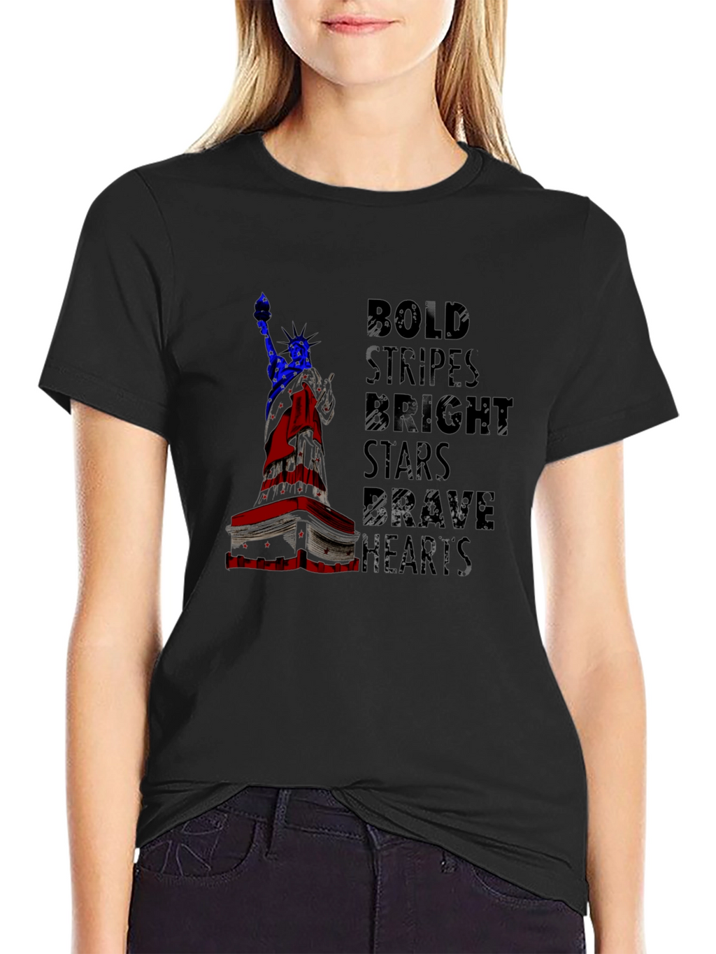 Bold Stripes Bright Stars Graphic Tee