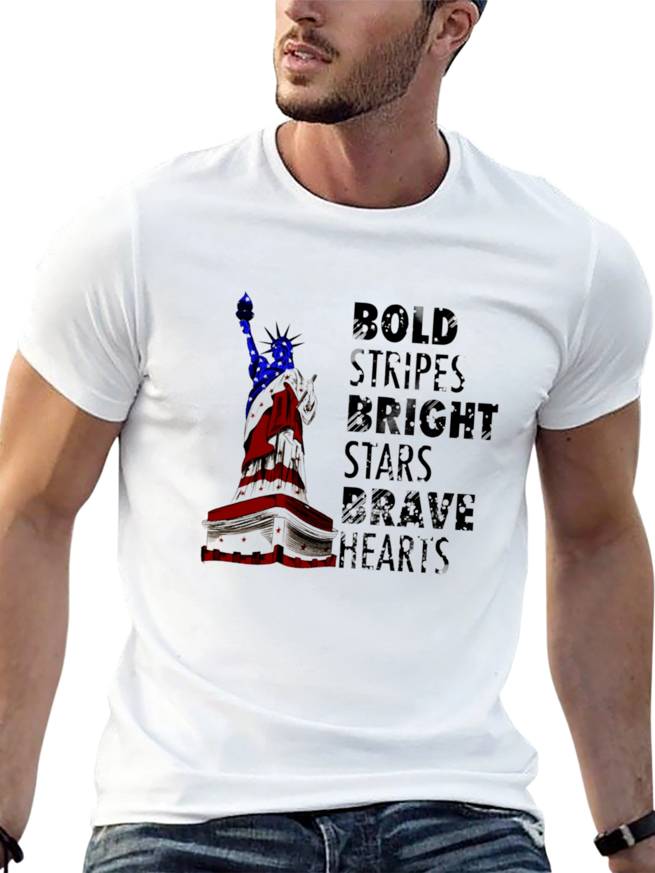 Bold Stripes Bright Stars Graphic Tee
