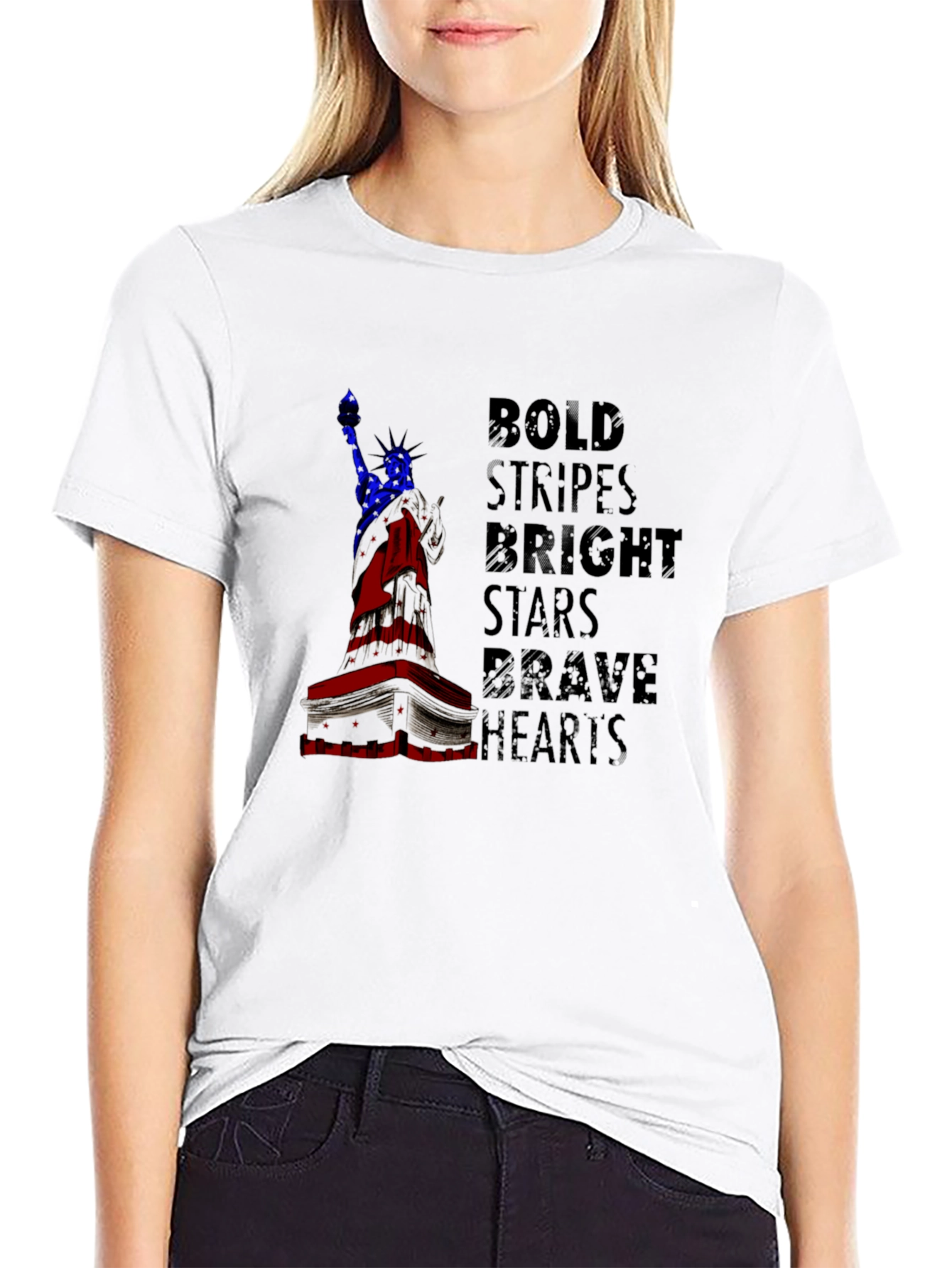 Bold Stripes Bright Stars Graphic Tee