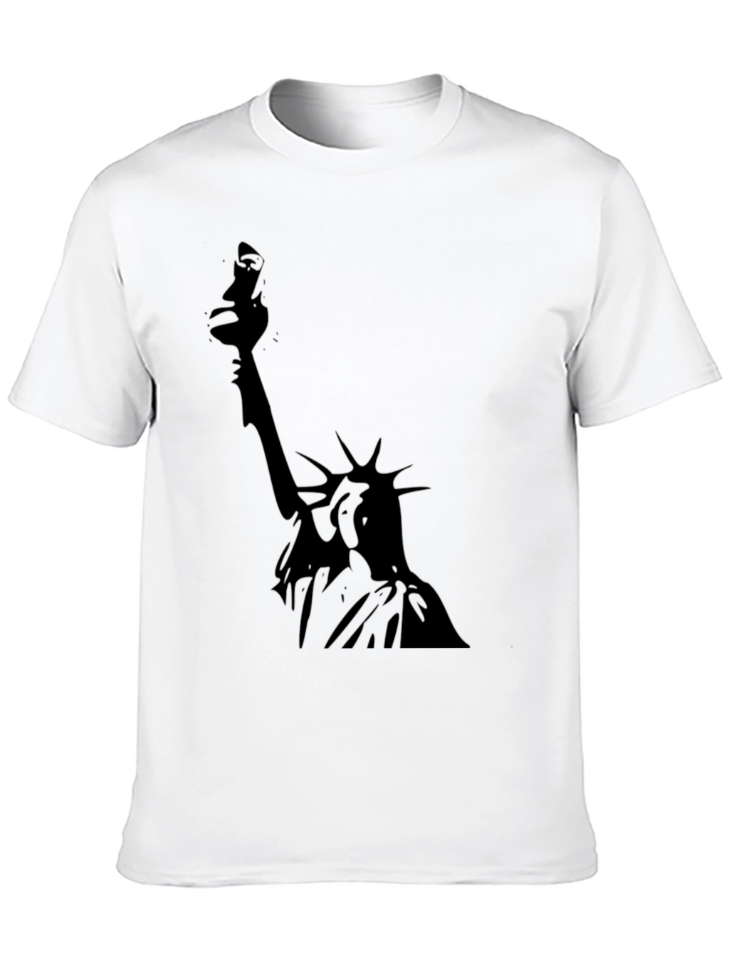 Statue of Liberty Graphic Tee - Black Cotton T-Shirt
