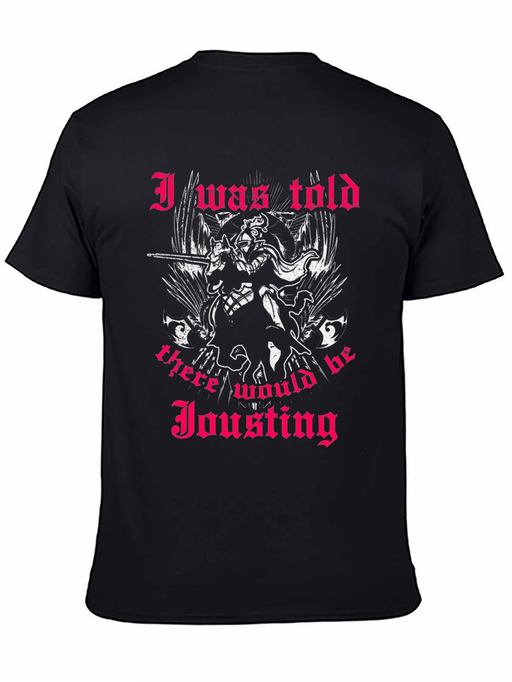 Jousting Skeleton Knight Graphic T-Shirt