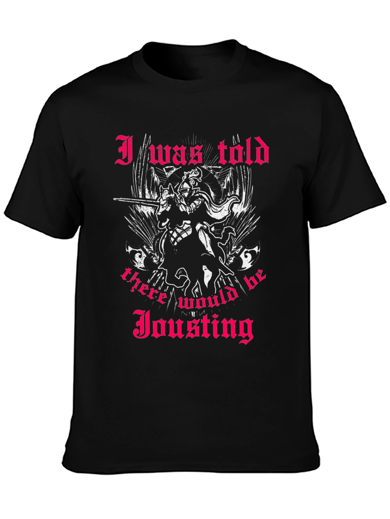 Jousting Skeleton Knight Graphic T-Shirt
