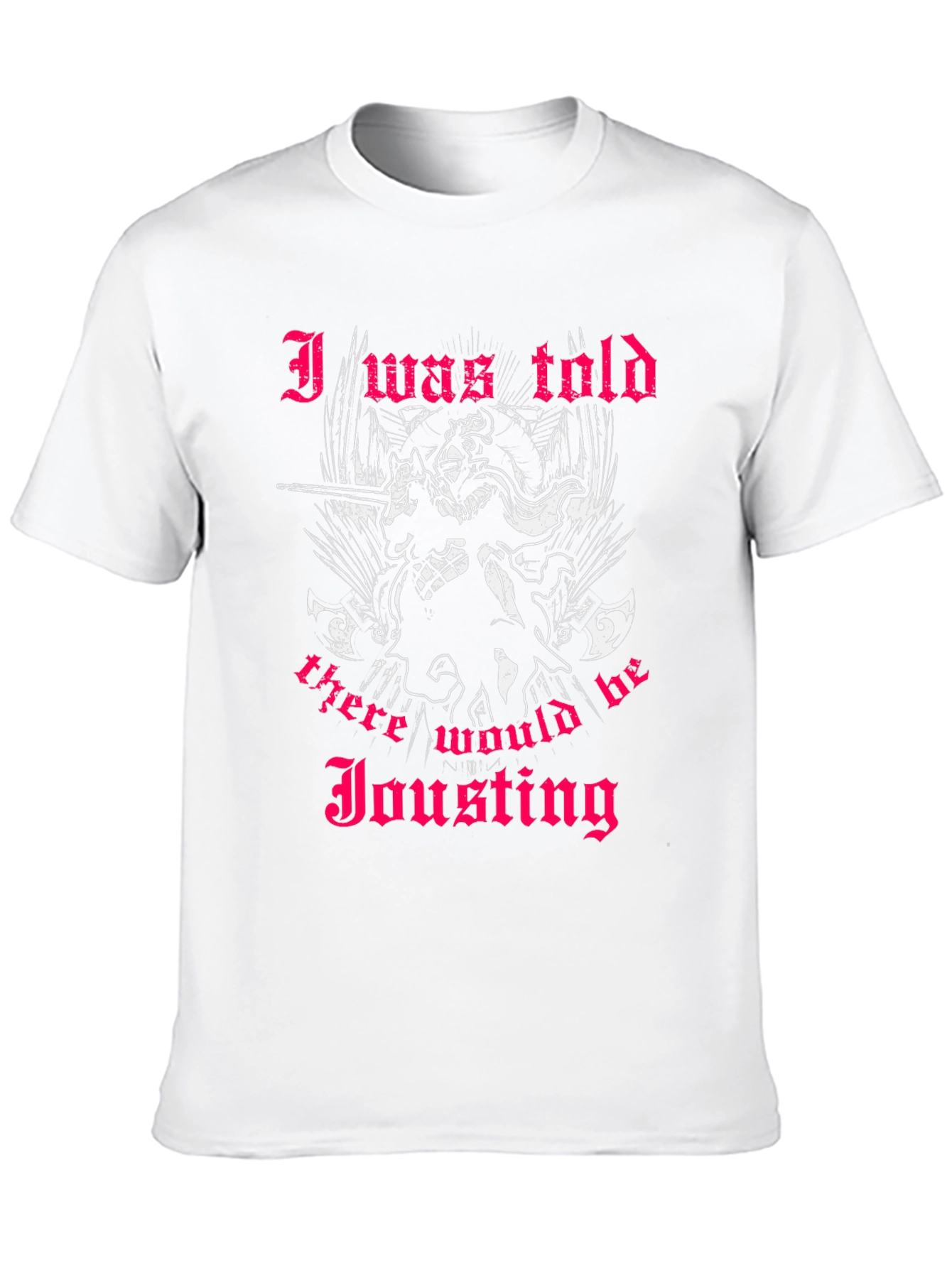 Jousting Skeleton Knight Graphic T-Shirt