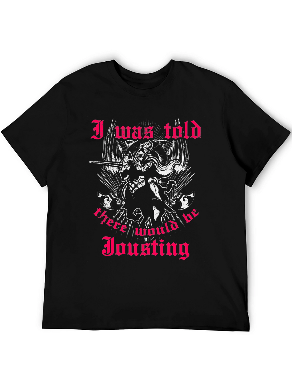 Jousting Skeleton Knight Graphic T-Shirt