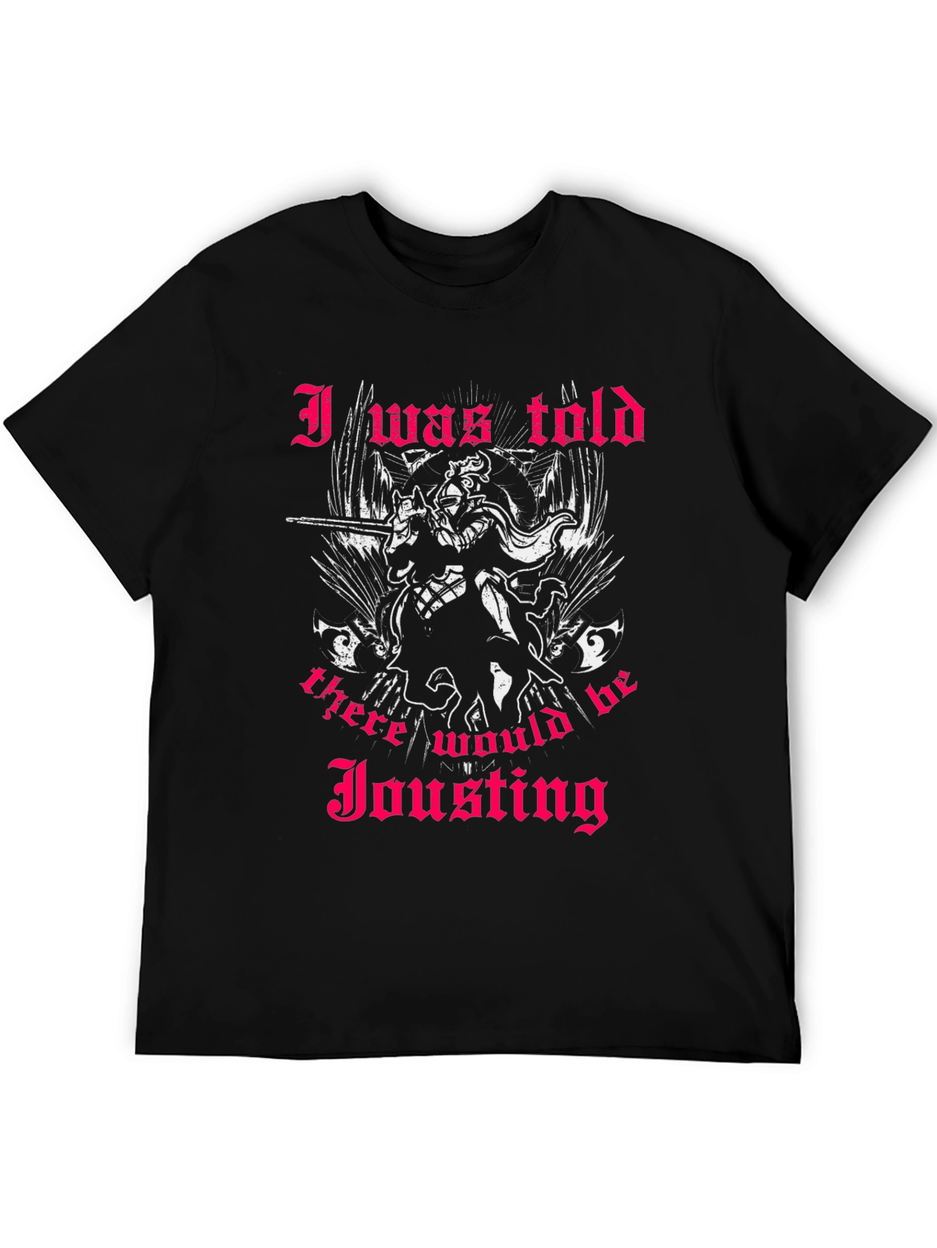 Jousting Skeleton Knight Graphic T-Shirt