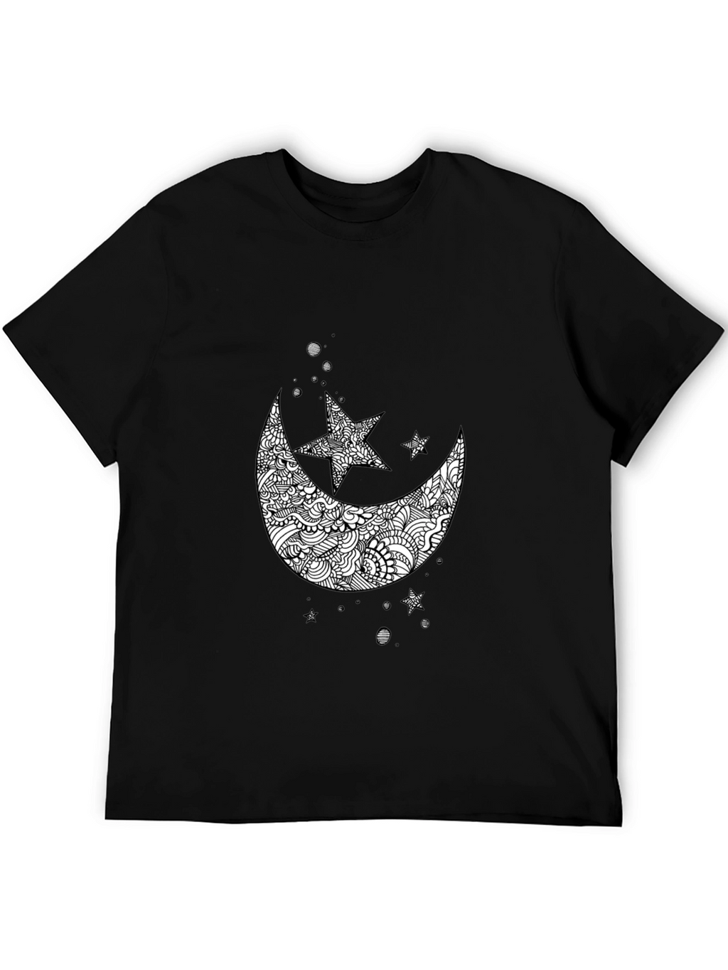 Black Moon & Star Graphic Tee - Mens