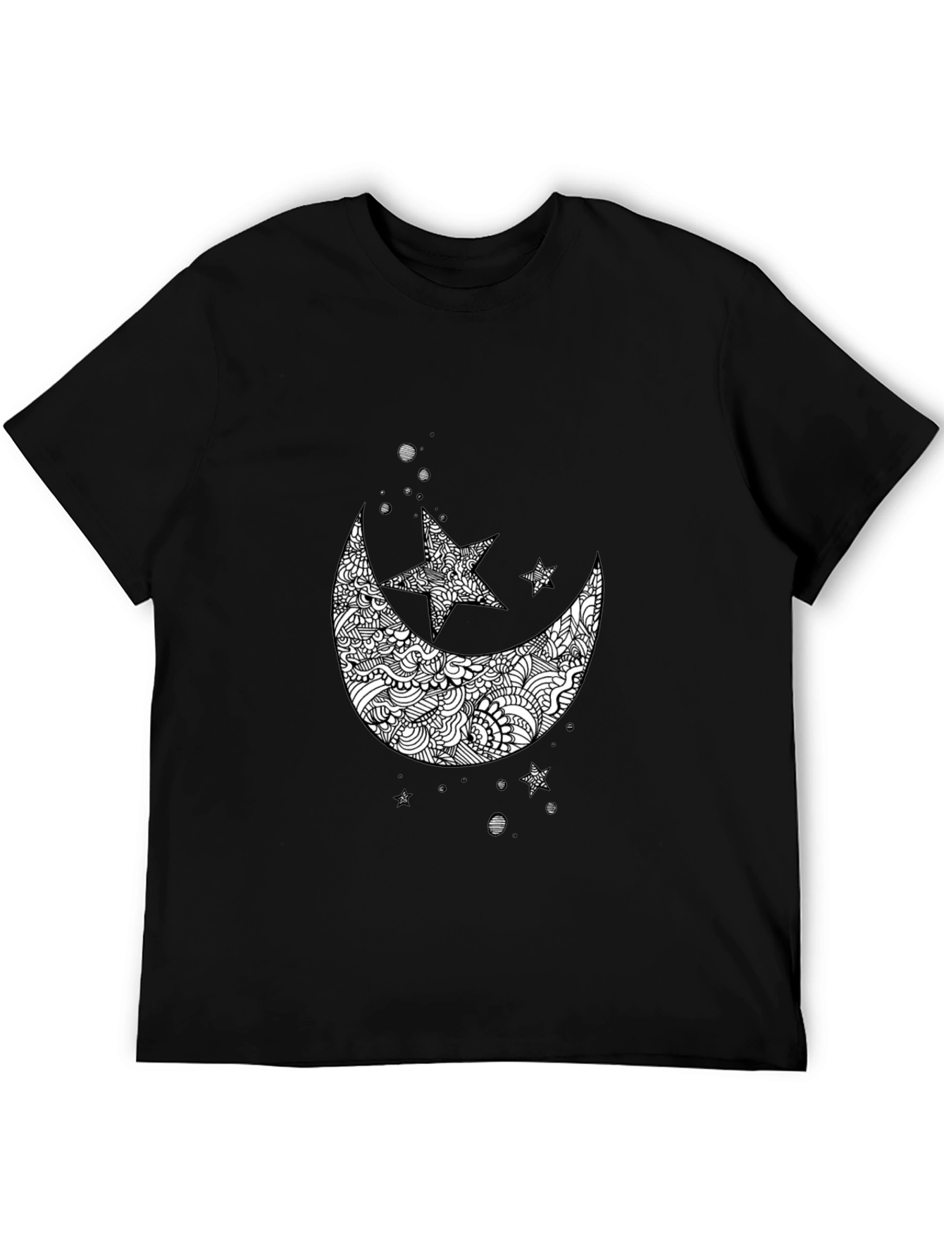 Black Moon & Star Graphic Tee - Mens