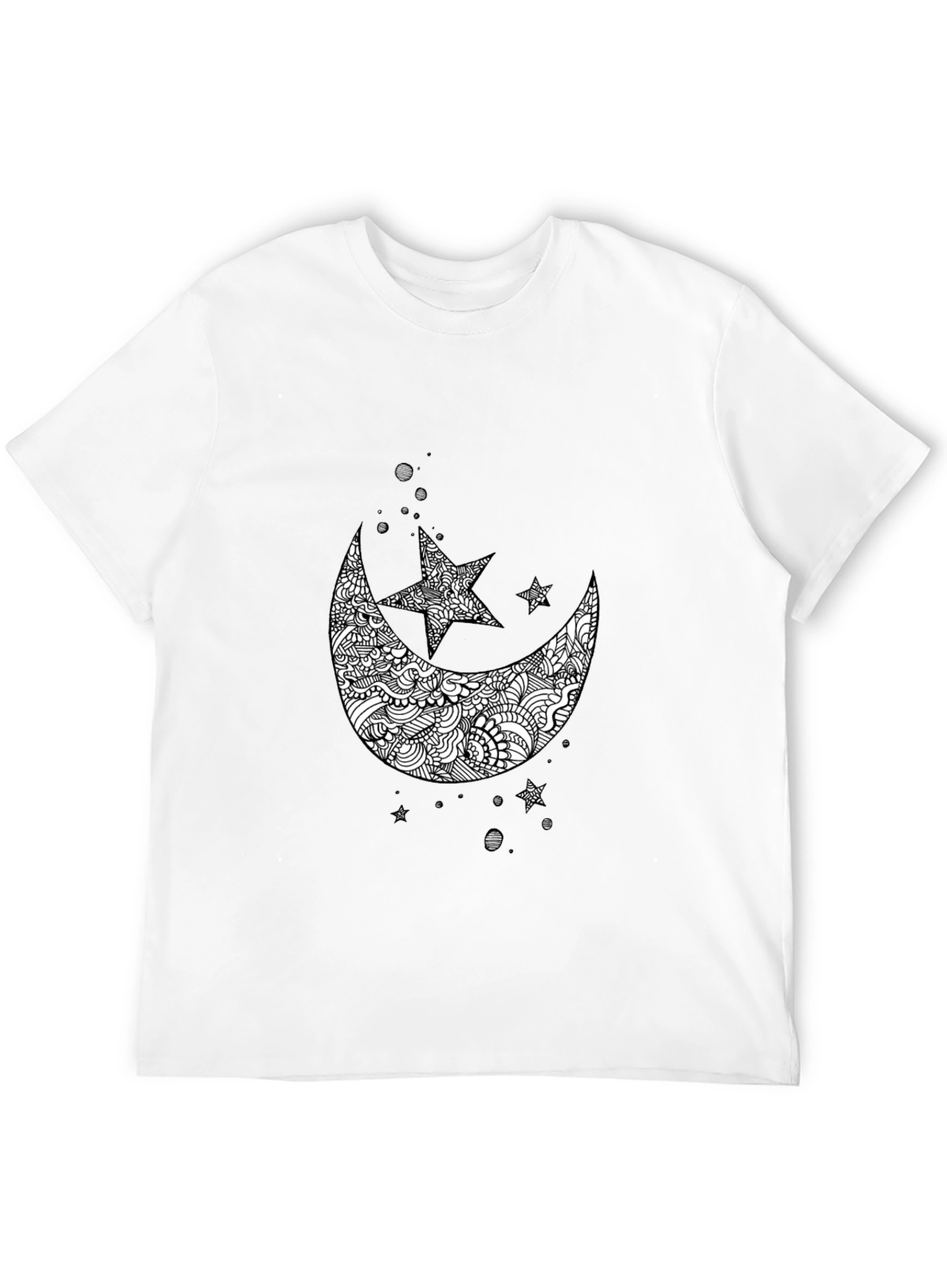 Black Moon & Star Graphic Tee - Mens