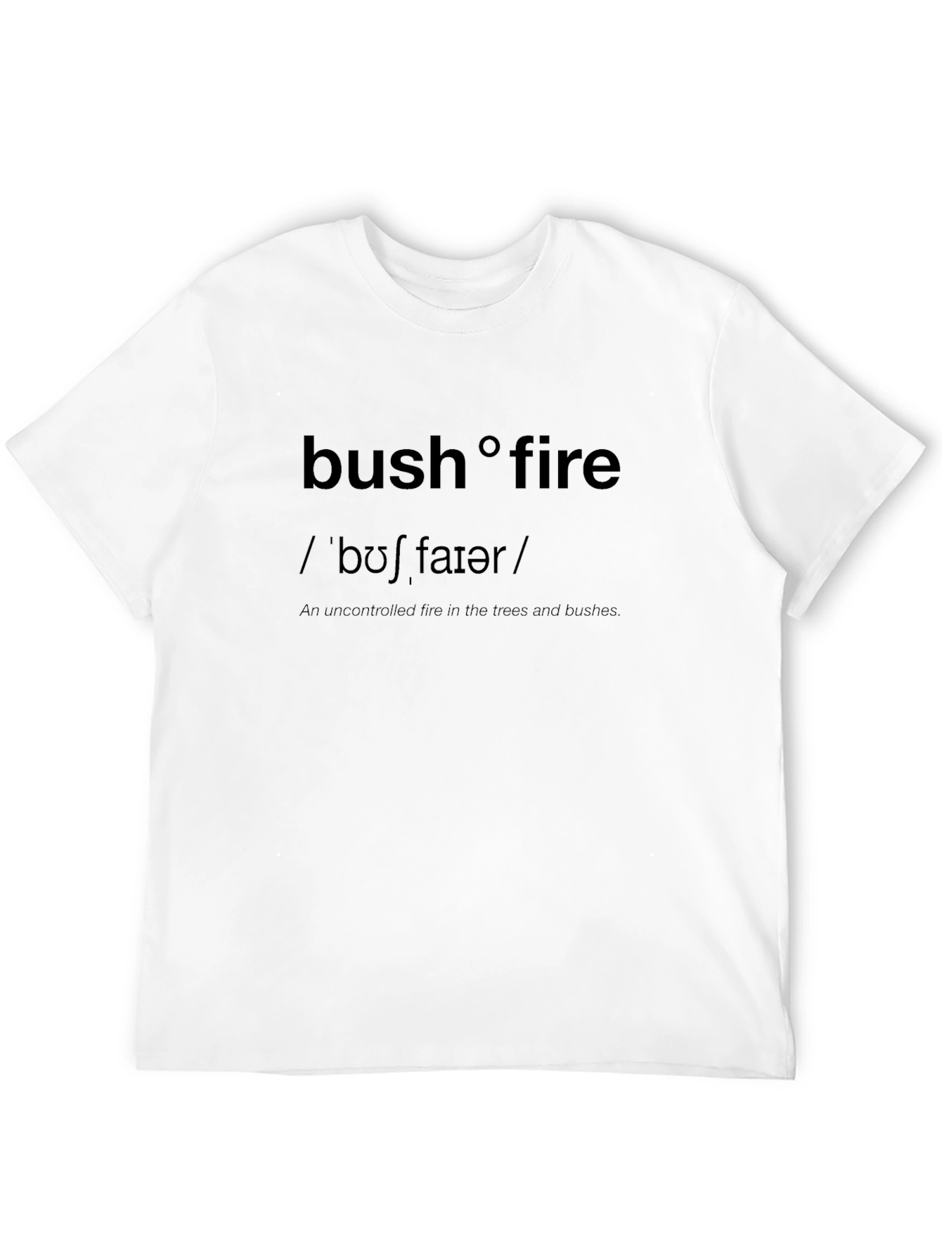 Bushfire Definition T-Shirt - Wildfire Awareness Tee