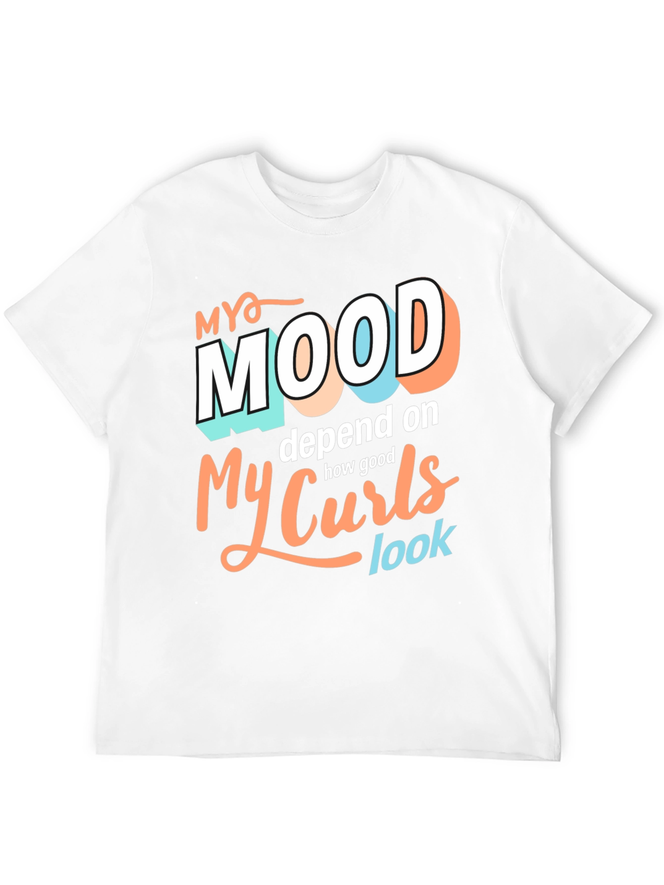 My Mood Depends On My Curls Graphic Tee