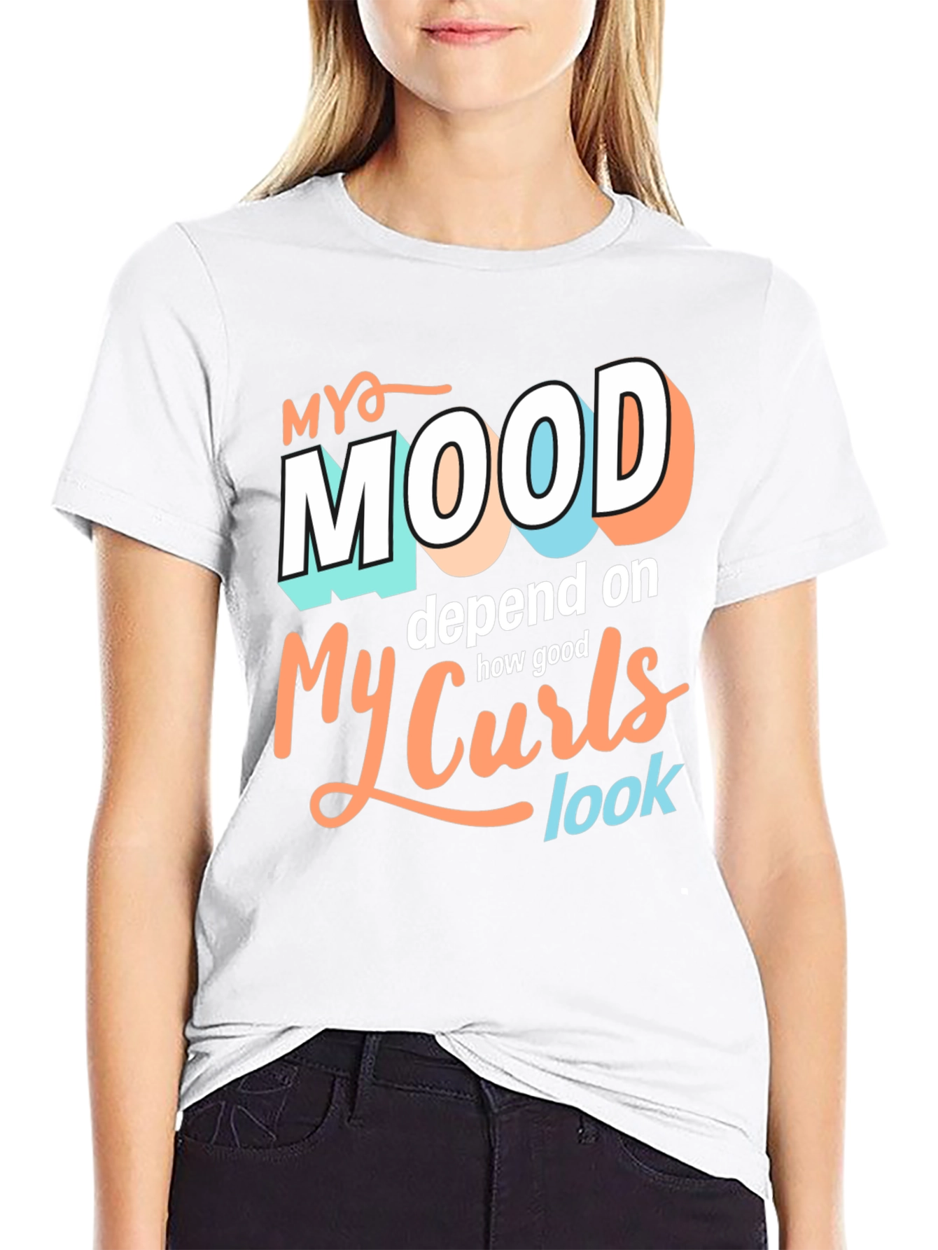 My Mood Depends On My Curls Graphic Tee