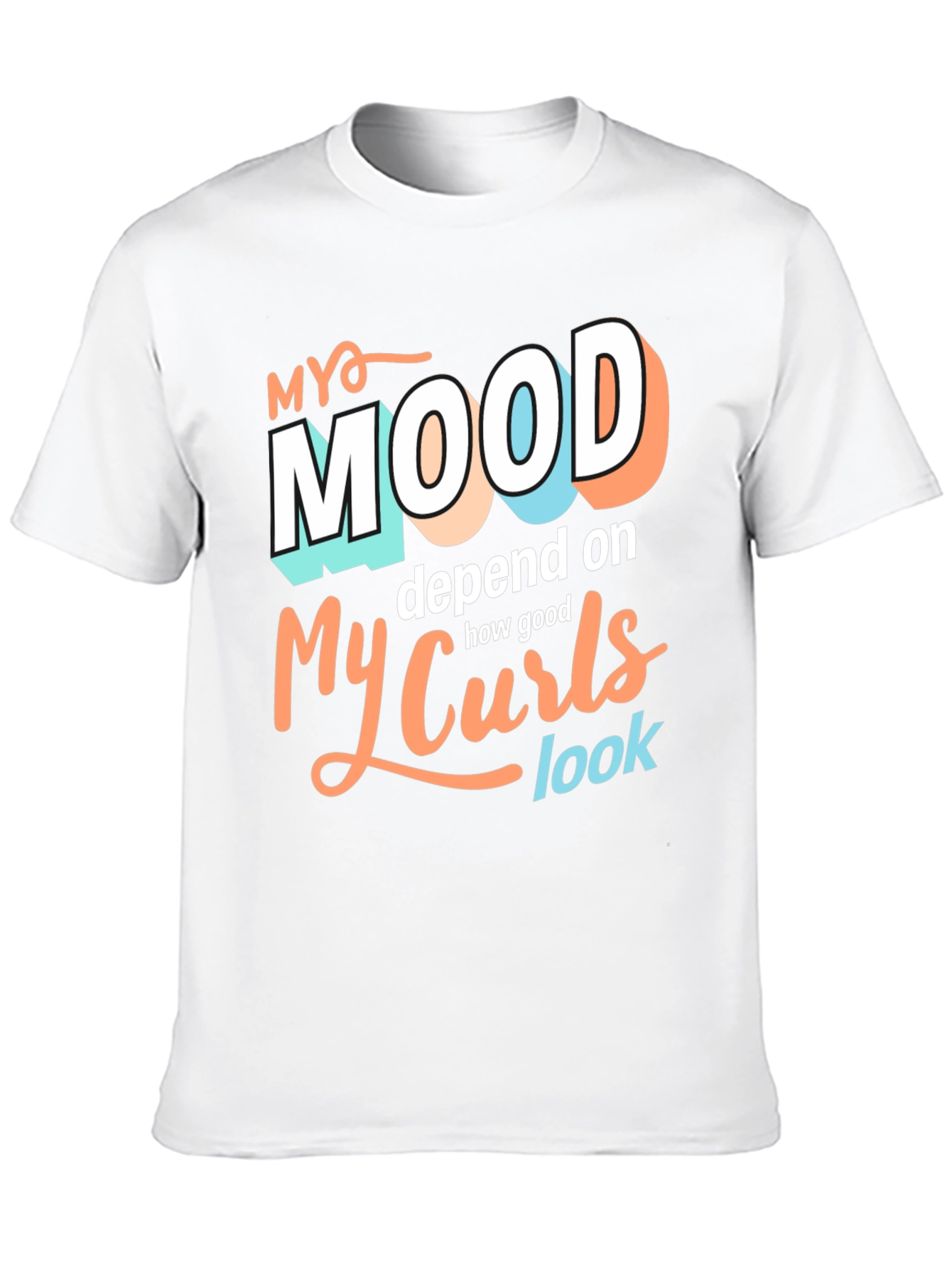 My Mood Depends On My Curls Graphic Tee