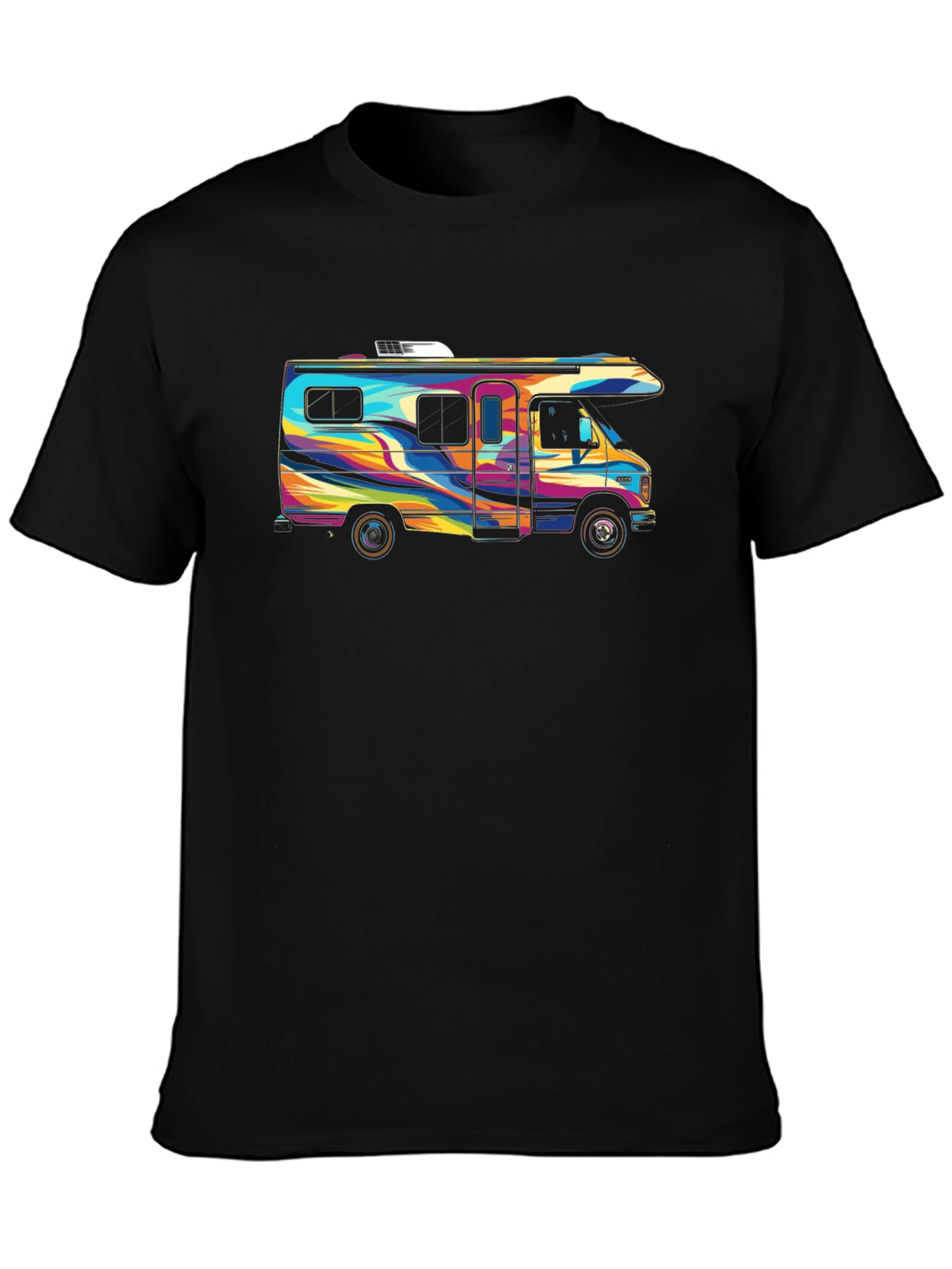 Retro RV Graphic Tee - Colorful Camper T-Shirt