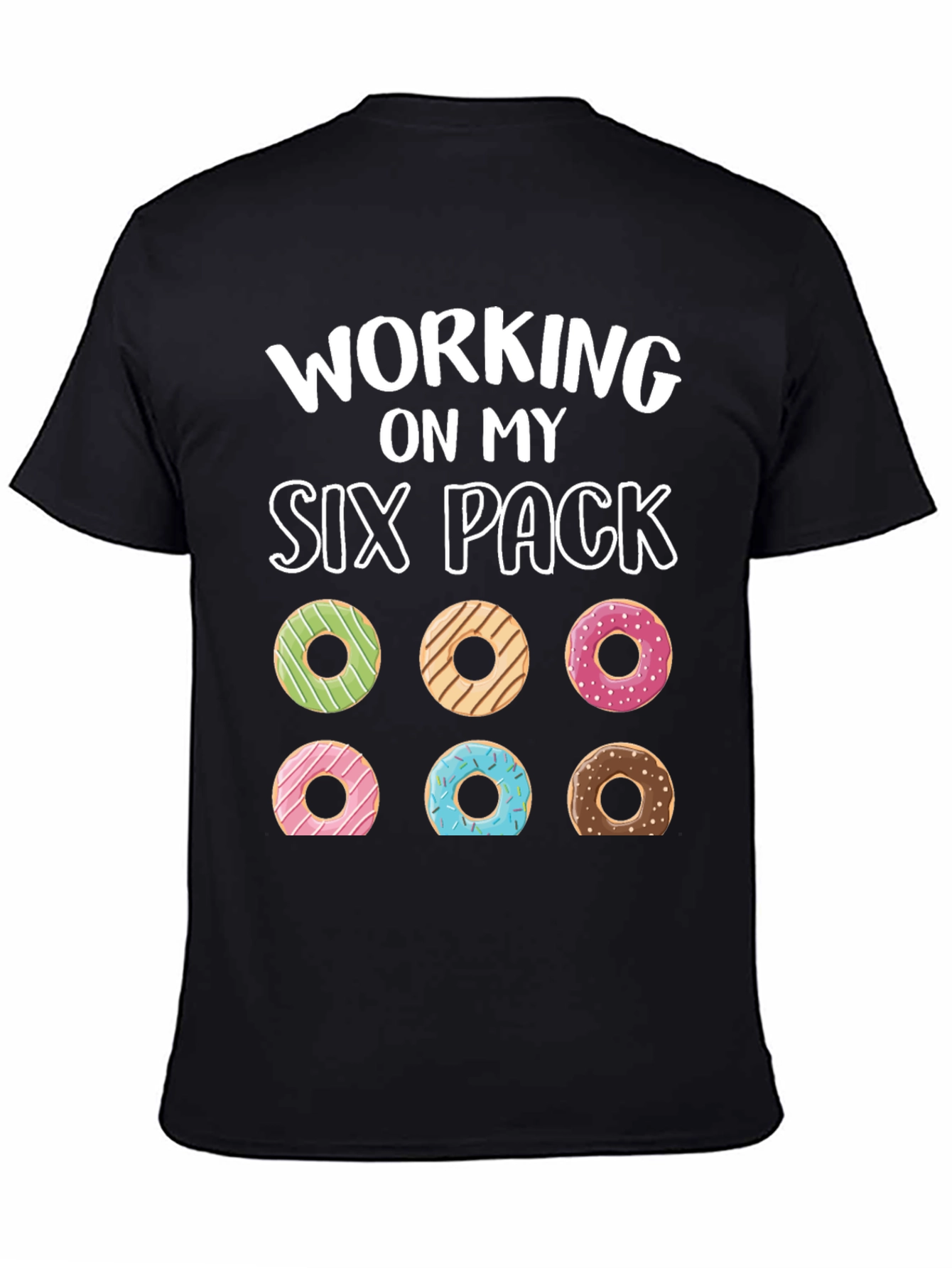 Working On My Six Pack Donuts Graphic Tee
