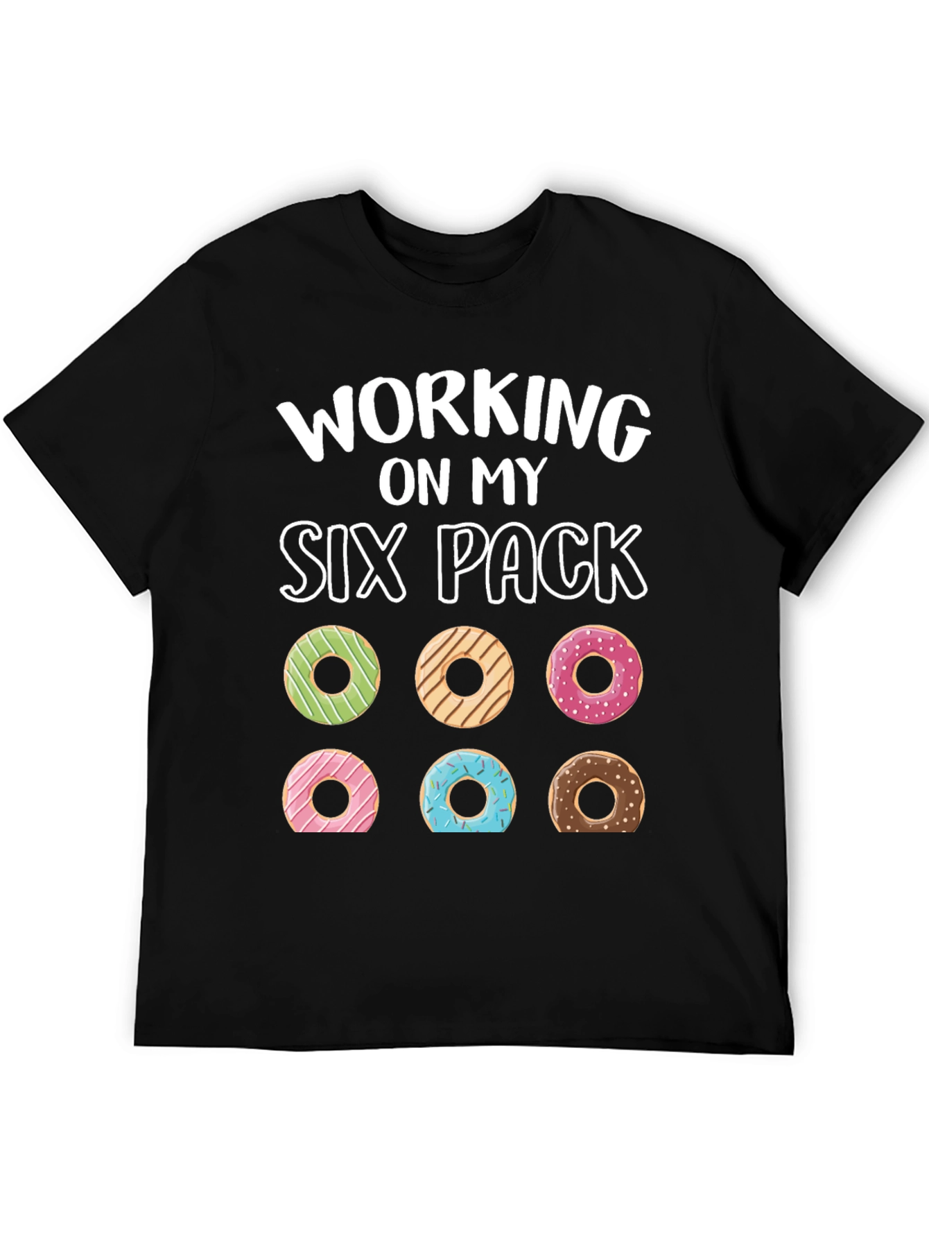 Working On My Six Pack Donuts Graphic Tee