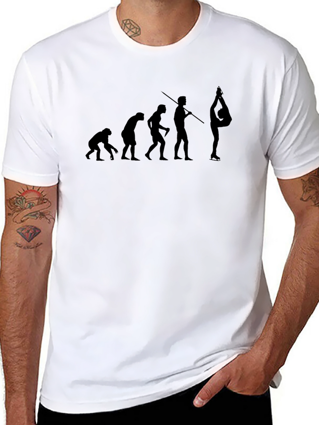 Evolution of Gymnastics Black Graphic Tee