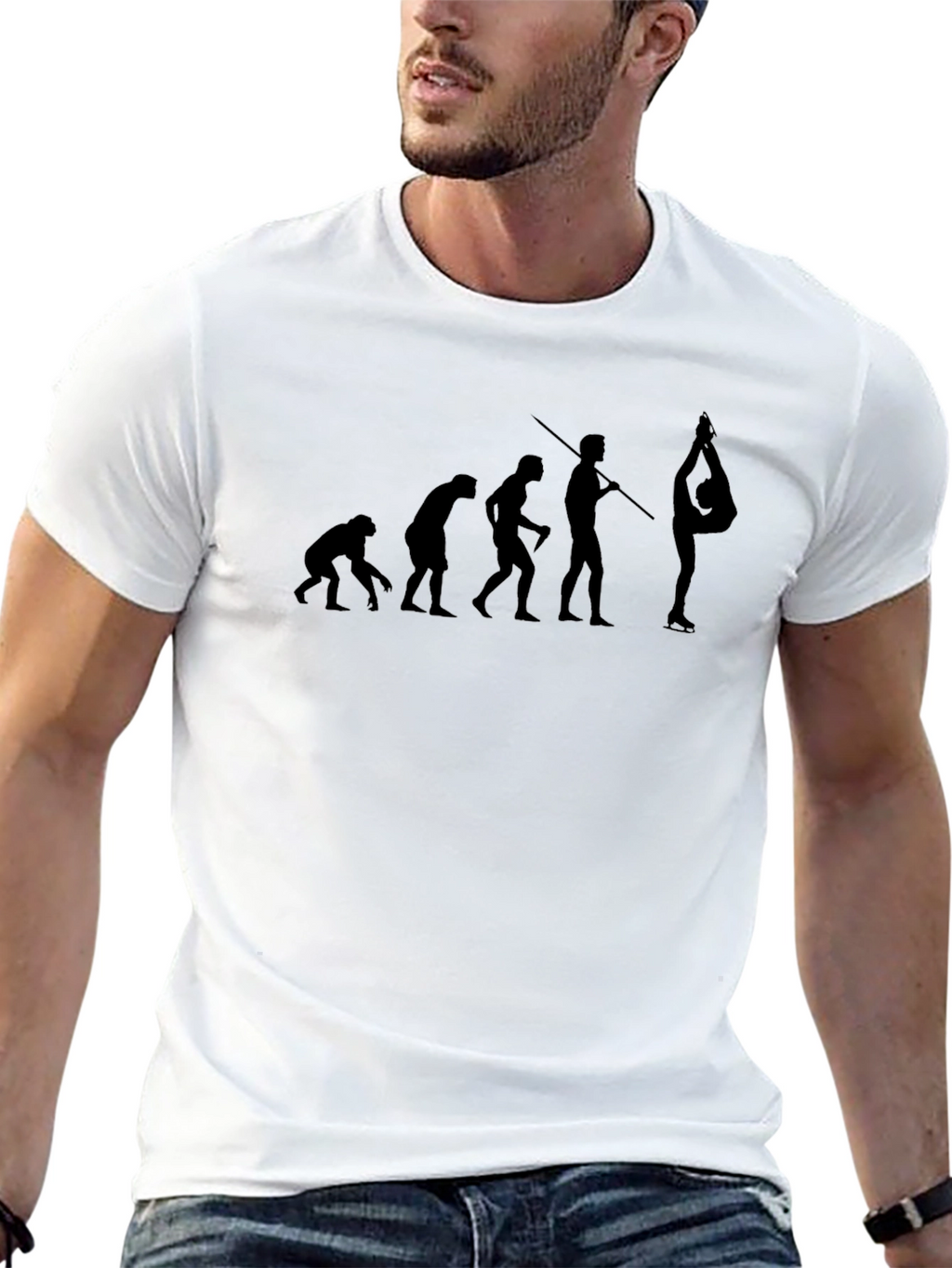 Evolution of Gymnastics Black Graphic Tee