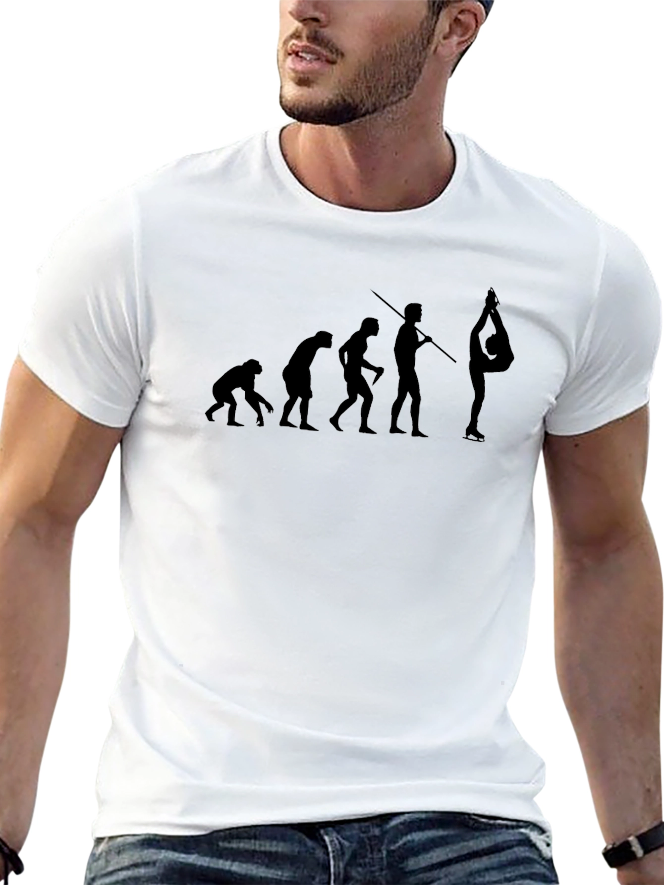Evolution of Gymnastics Black Graphic Tee