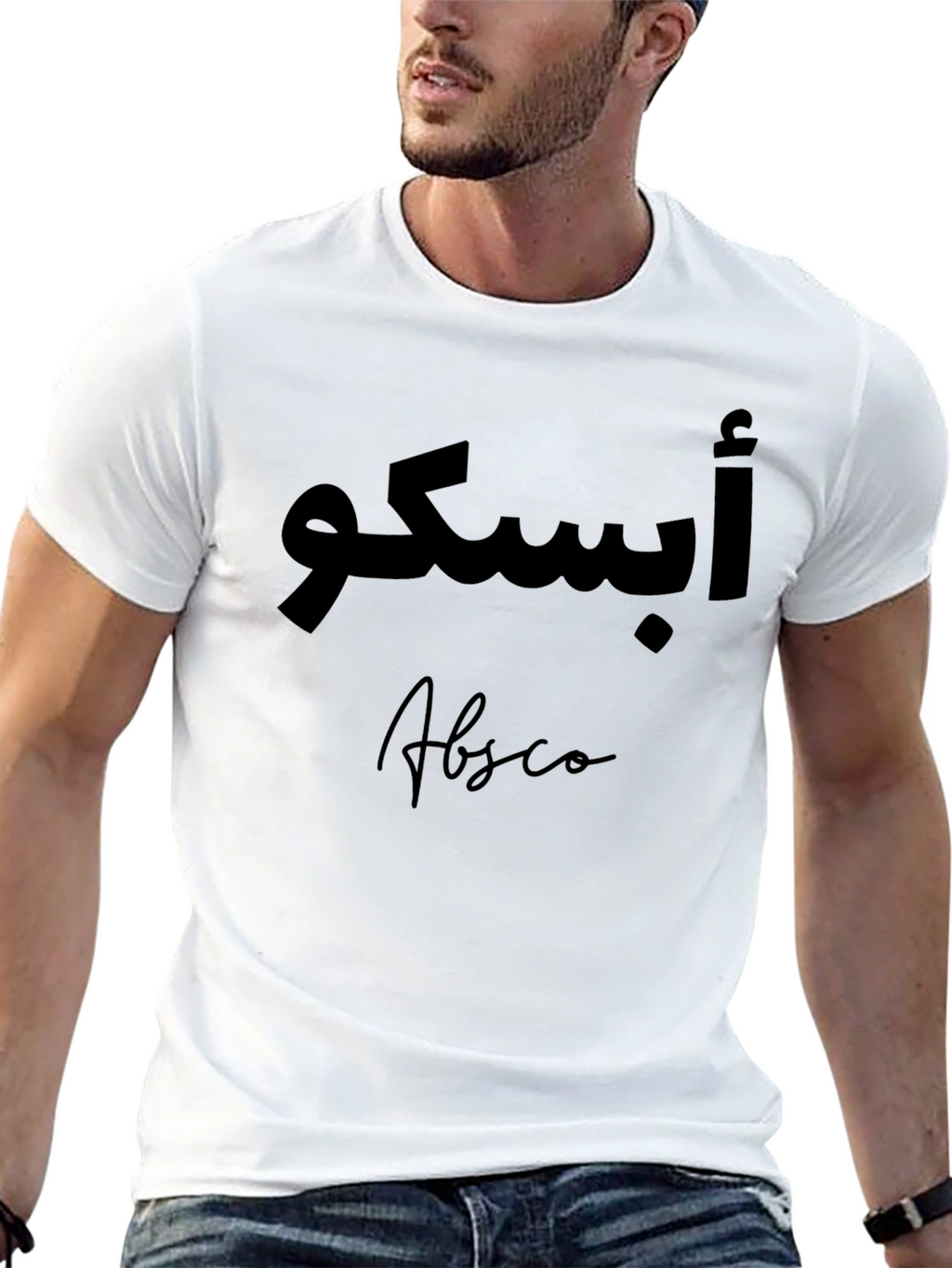 Arabic Text Black Graphic T-Shirt