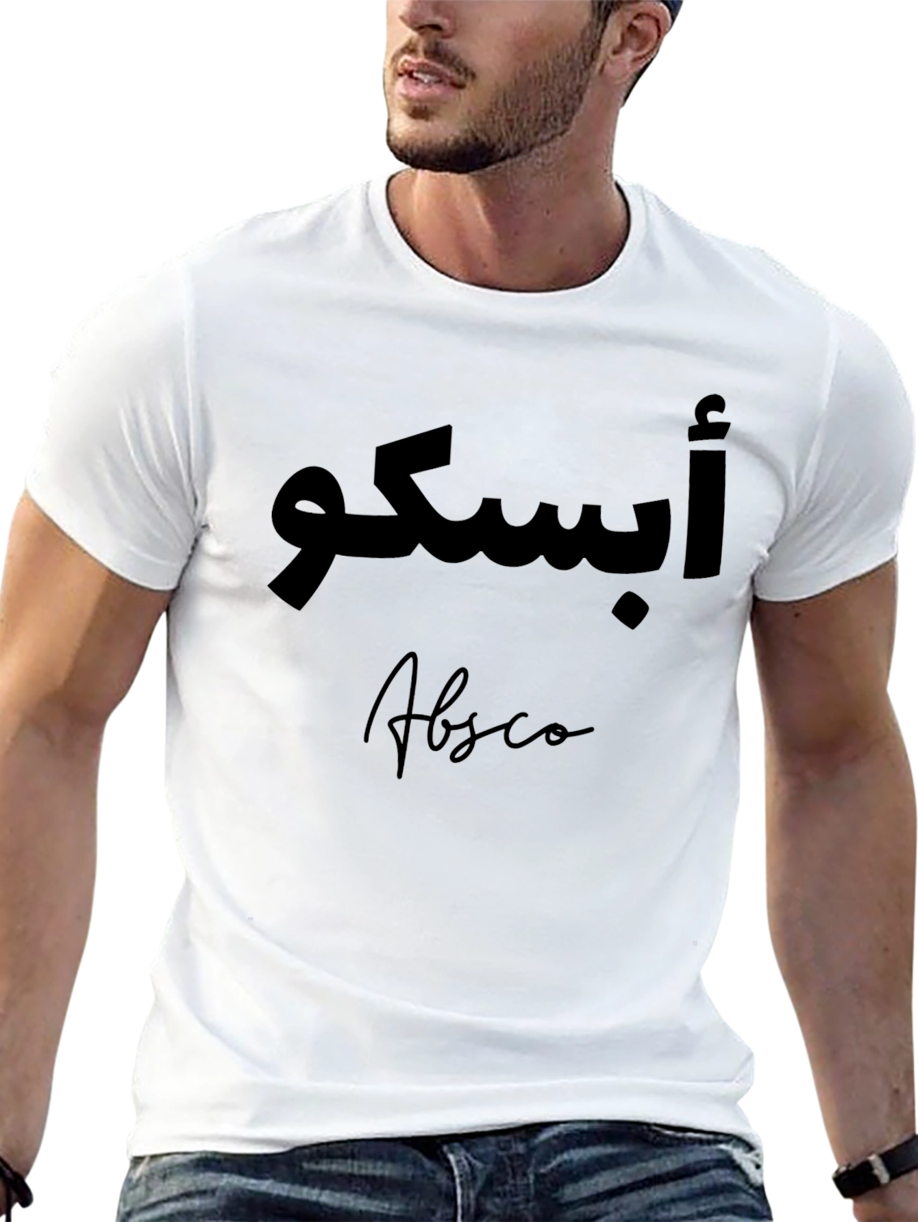Arabic Text Black Graphic T-Shirt