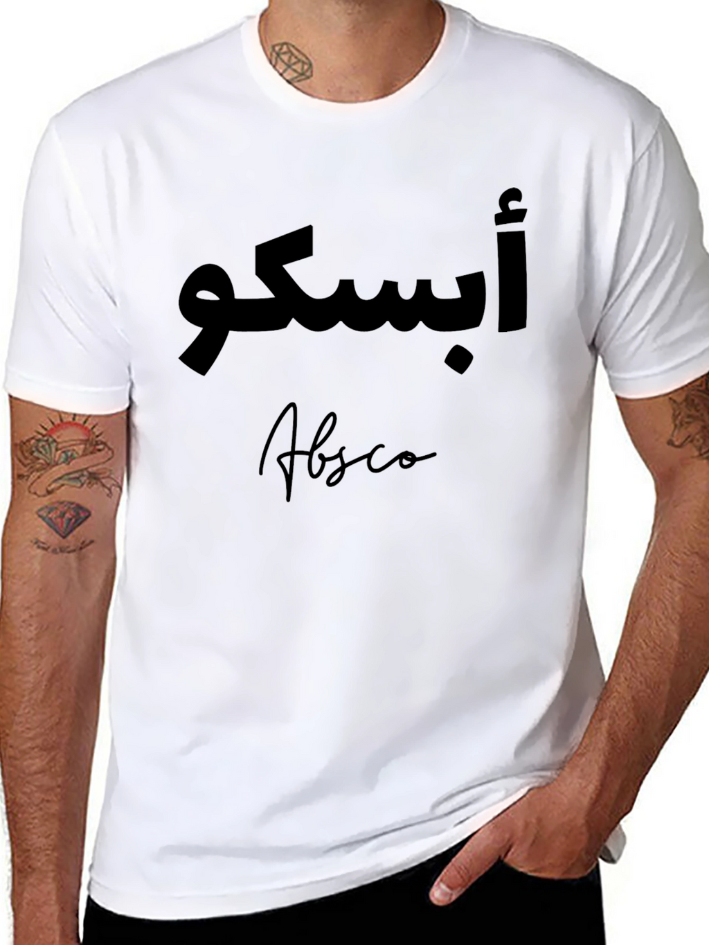 Arabic Text Black Graphic T-Shirt