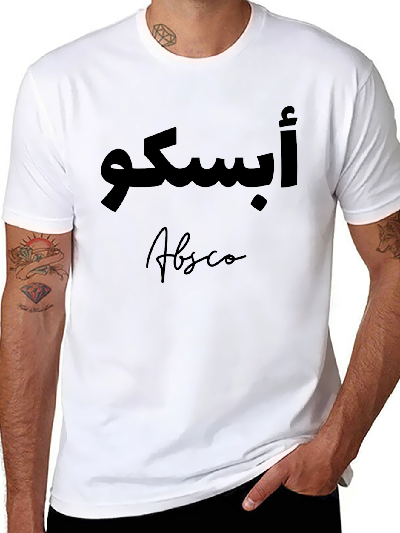 Arabic Text Black Graphic T-Shirt