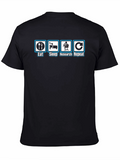 Eat Sleep Research Repeat Black T-Shirt