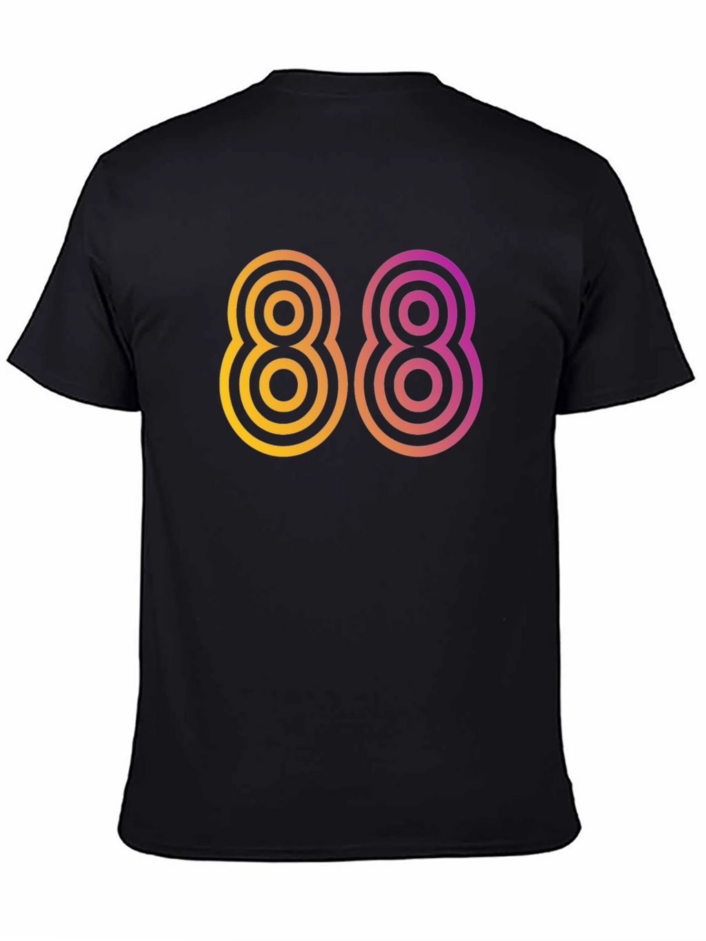 Retro 88 Graphic Tee - Black Cotton Comfort