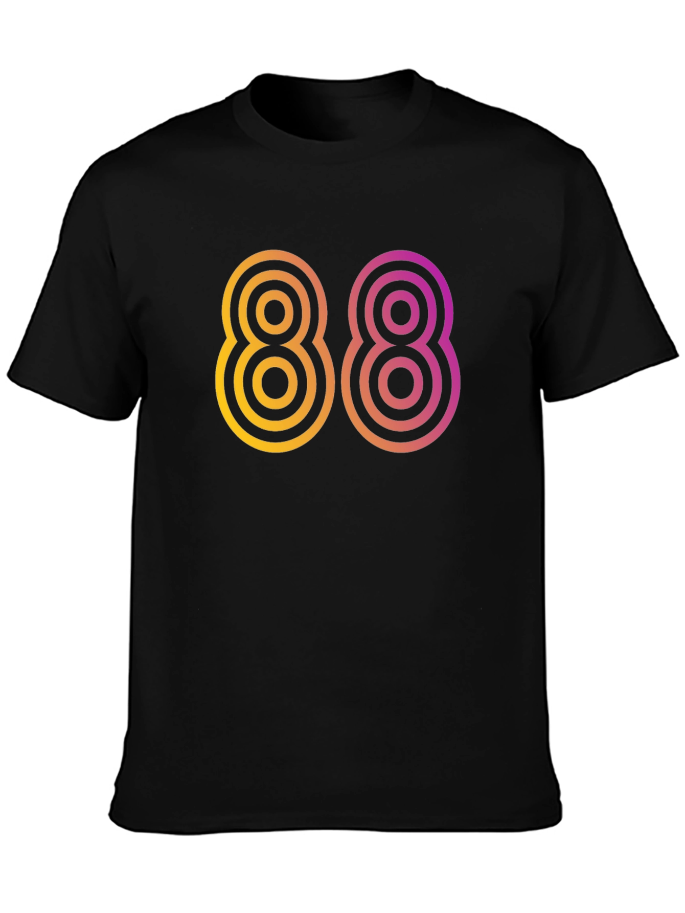 Retro 88 Graphic Tee - Black Cotton Comfort