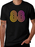 Retro 88 Graphic Tee - Black Cotton Comfort