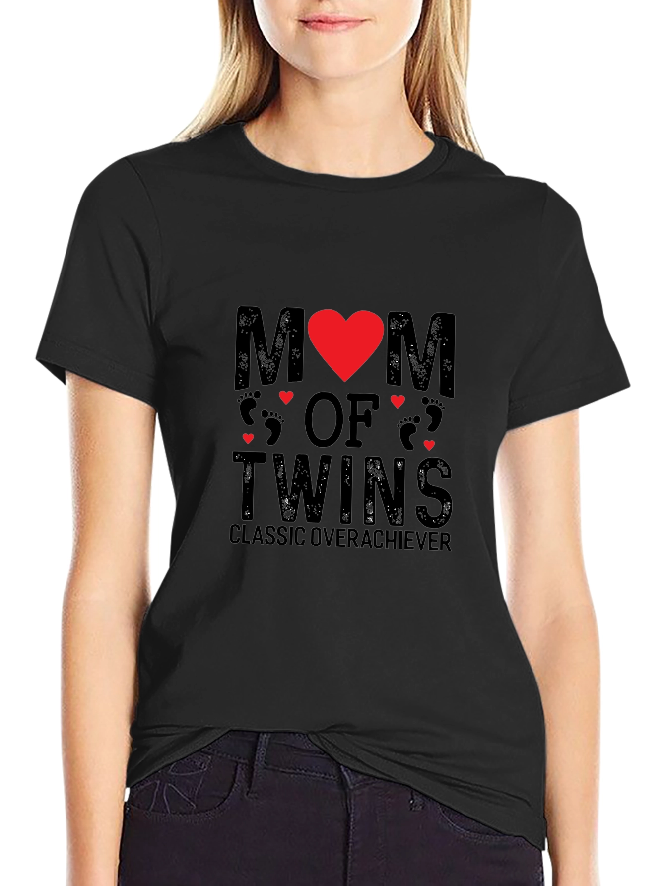 Mom of Twins T-Shirt - Classic Overachiever Tee