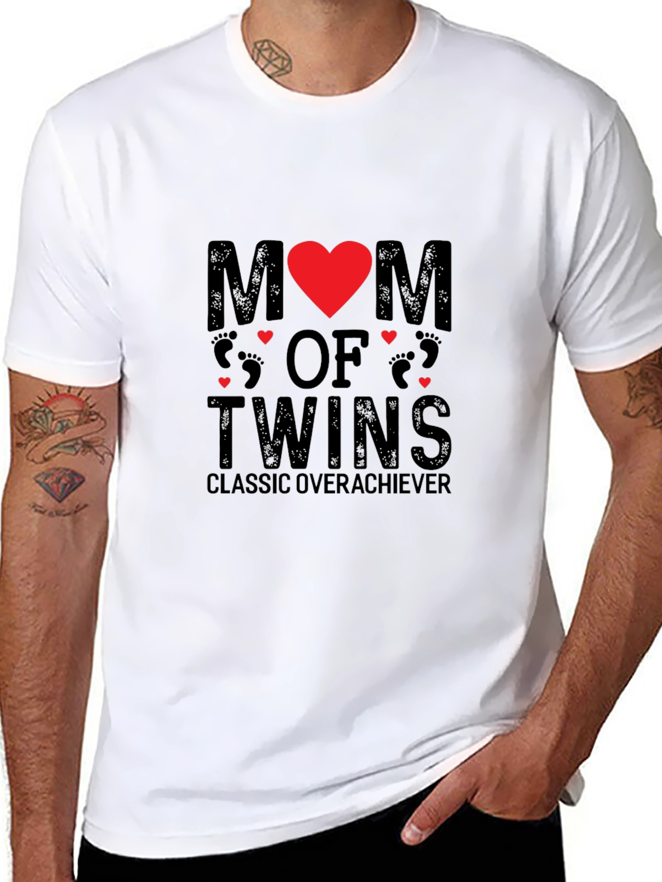 Mom of Twins T-Shirt - Classic Overachiever Tee